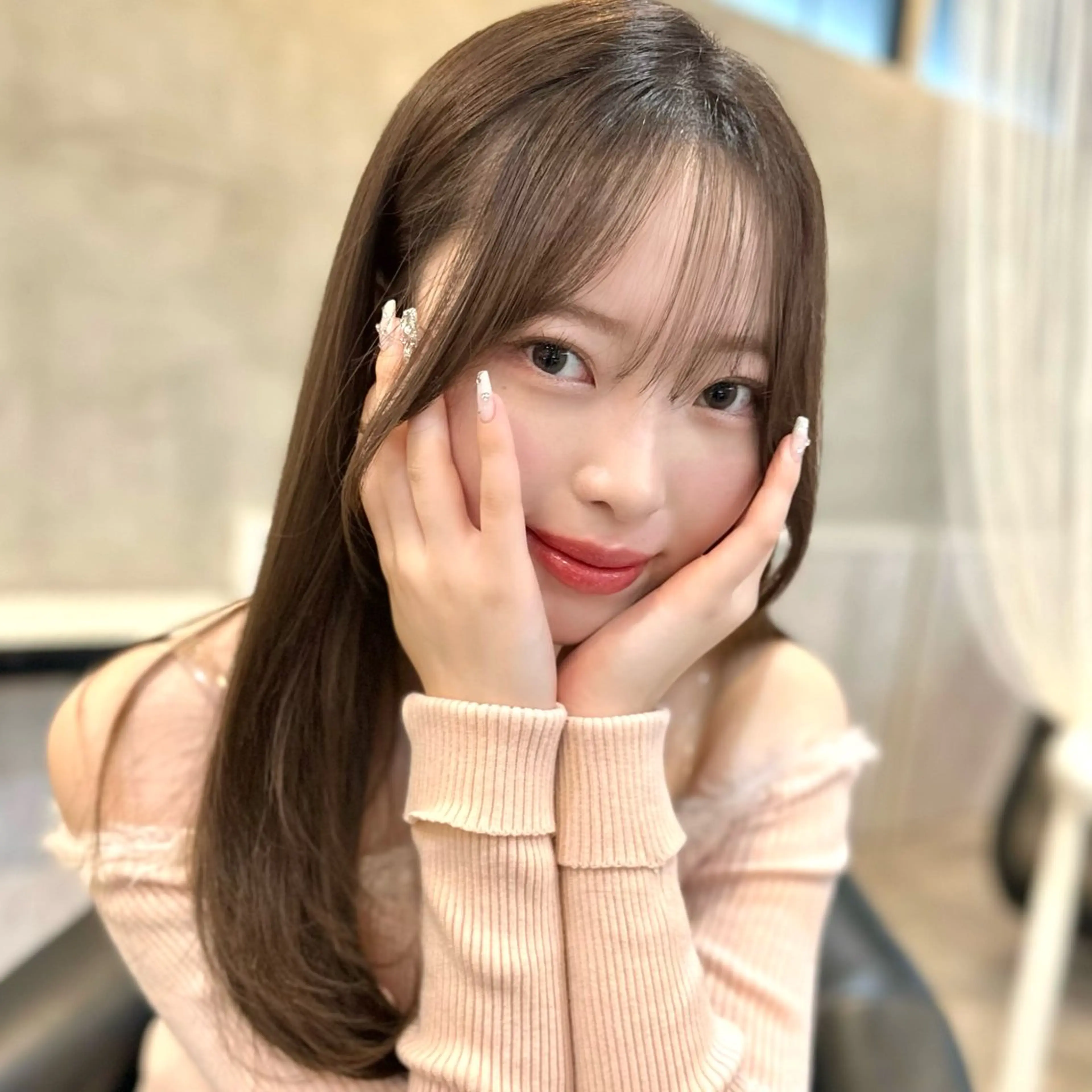ロング カット ヘアカラー トリートメント 🌹ハッシュカット、 レイヤー韓国ヘア🌹のヘアスタイル