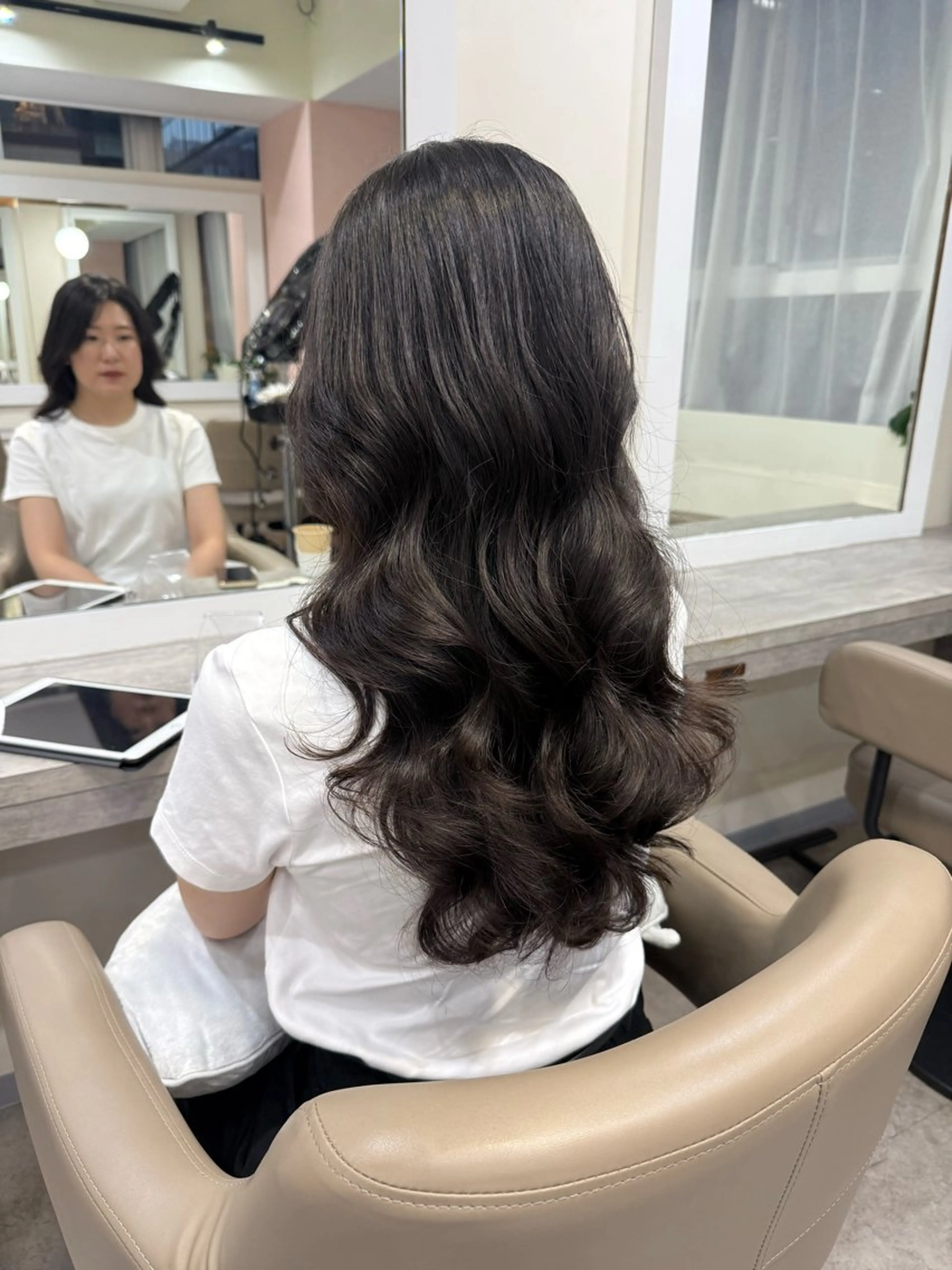 ロング パーマ カット パーマ 韓国風パーマ/耳つぼ ヘアセット/みづきのヘアスタイル