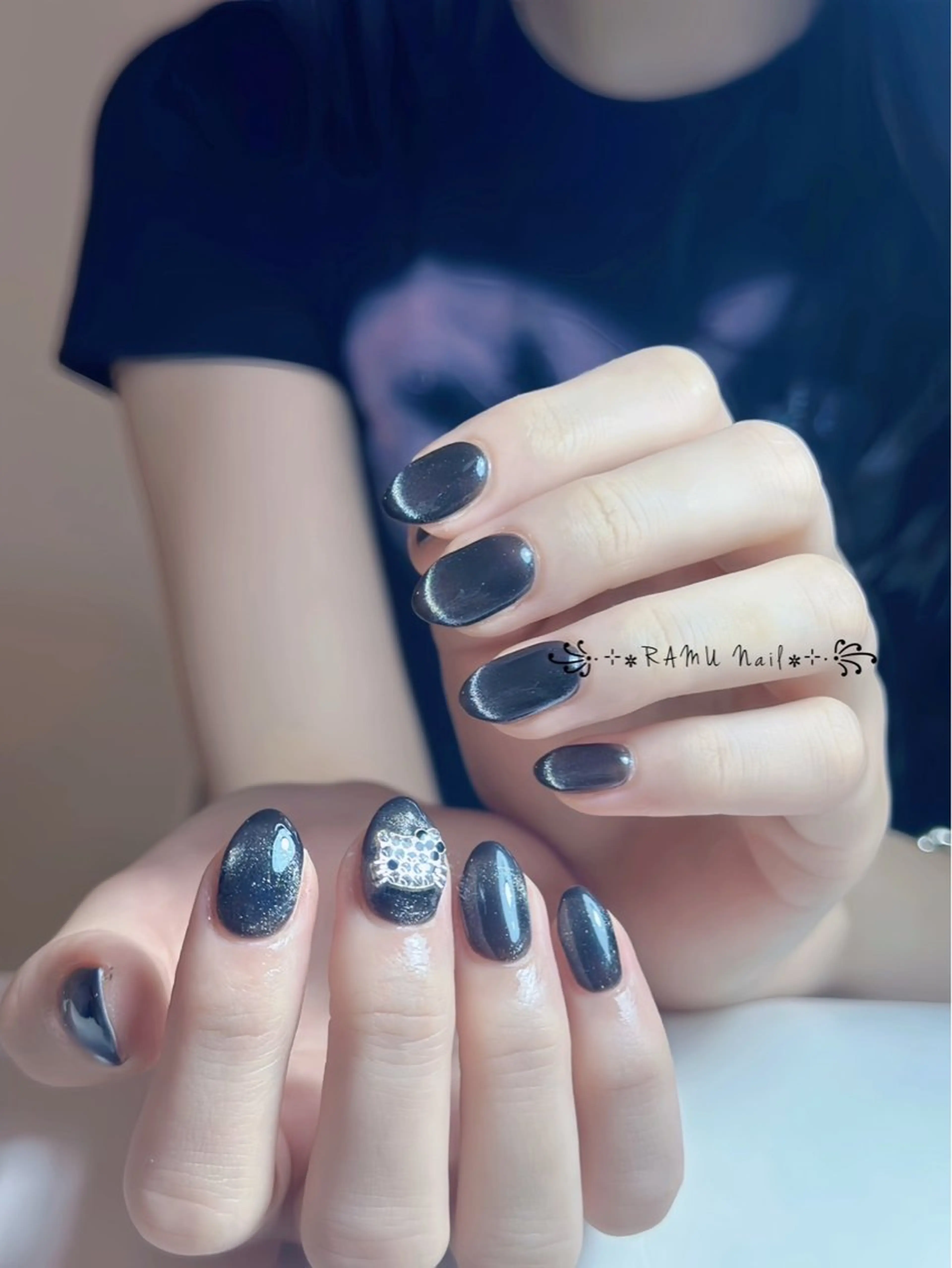 ネイル チークネイル フレンチネイル グラデーション キラキラネイル 韓国ネイル ハンドネイル RAMU_Nail 池袋店のネイルデザイン