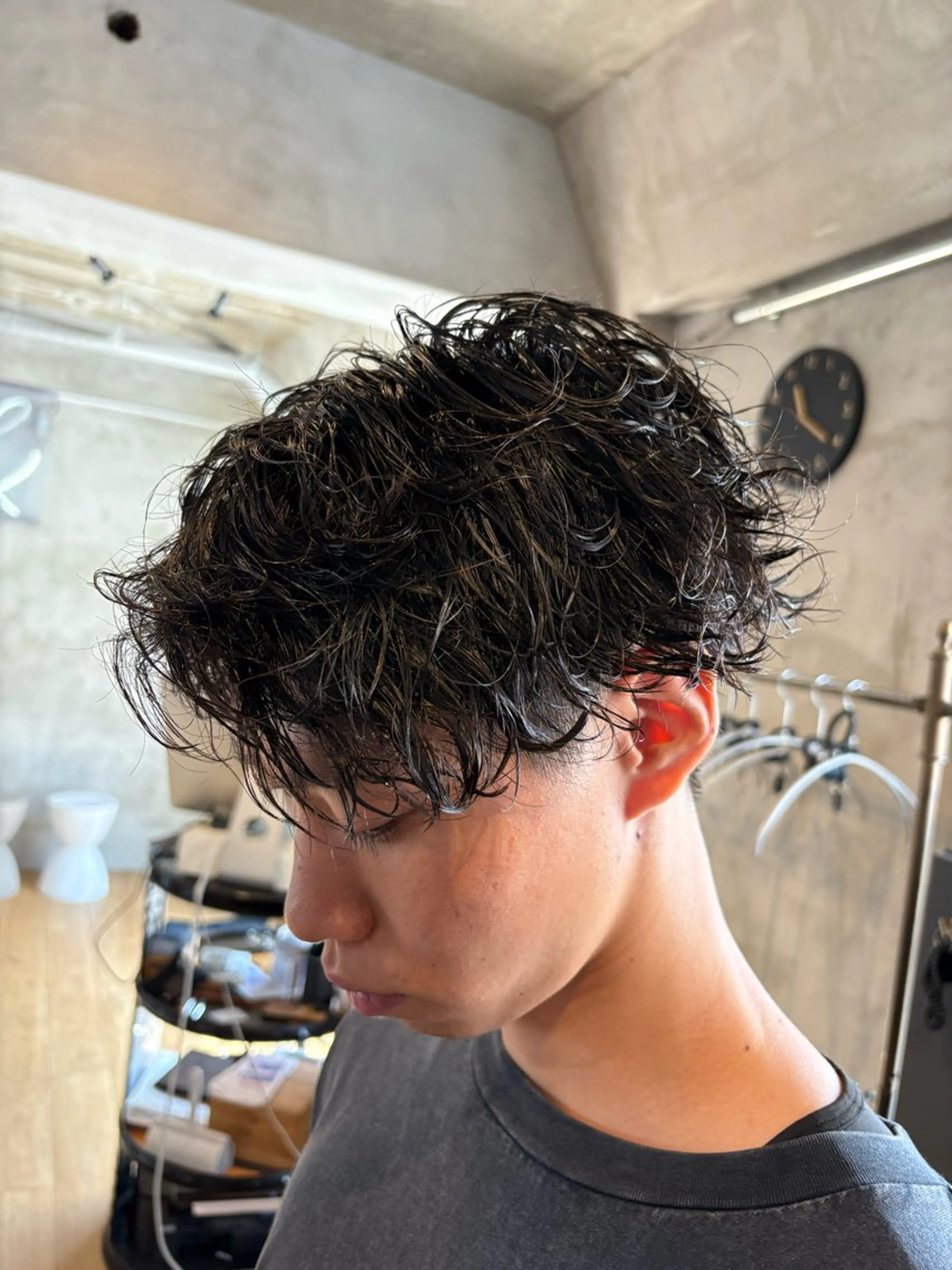 メンズカット＋ツイストスパイラルパーマ+眉カットの写真