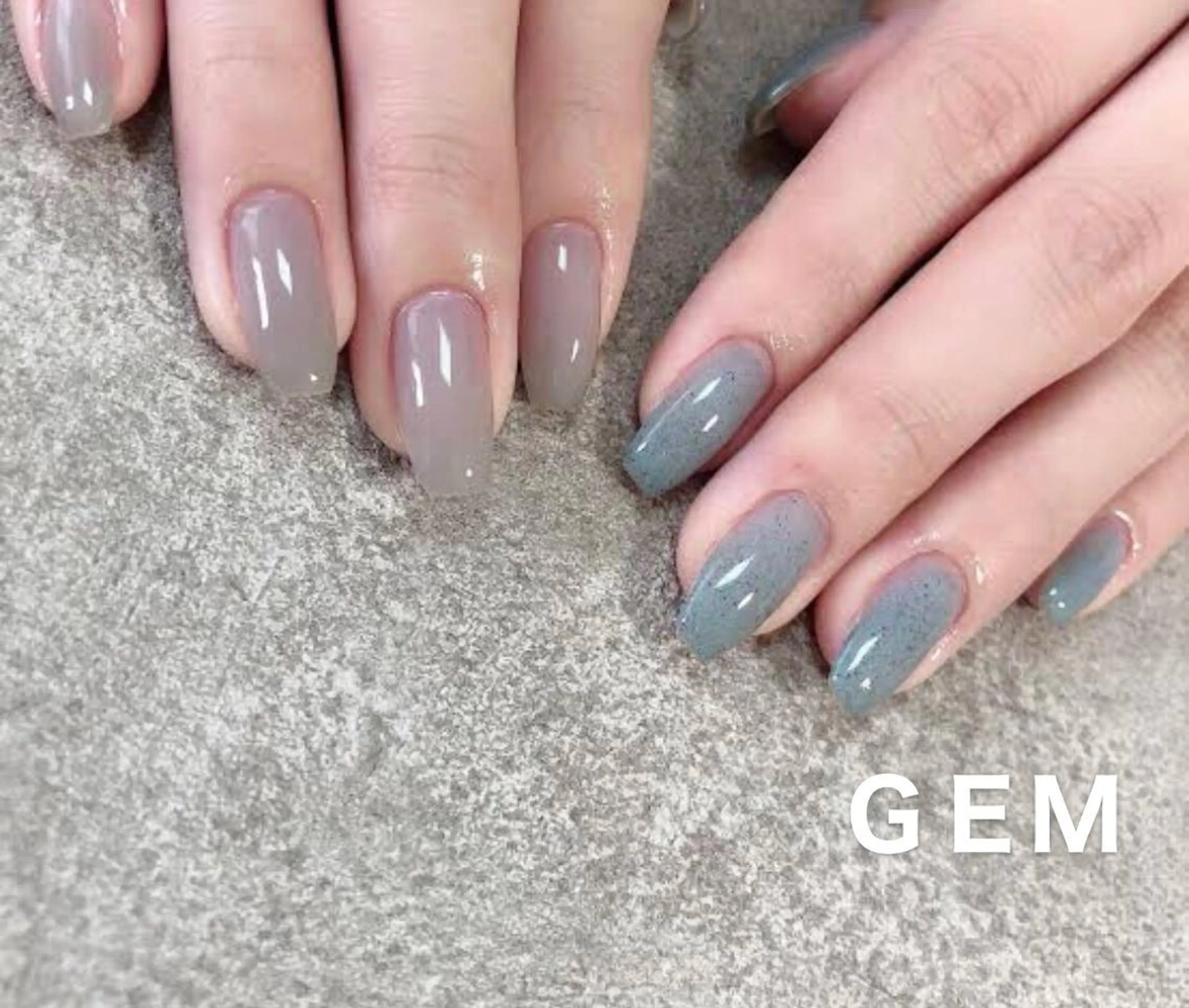 ネイル ジェルネイル 持ち込み シンプルネイル GEM  the beautyのマツエク・マツパデザイン