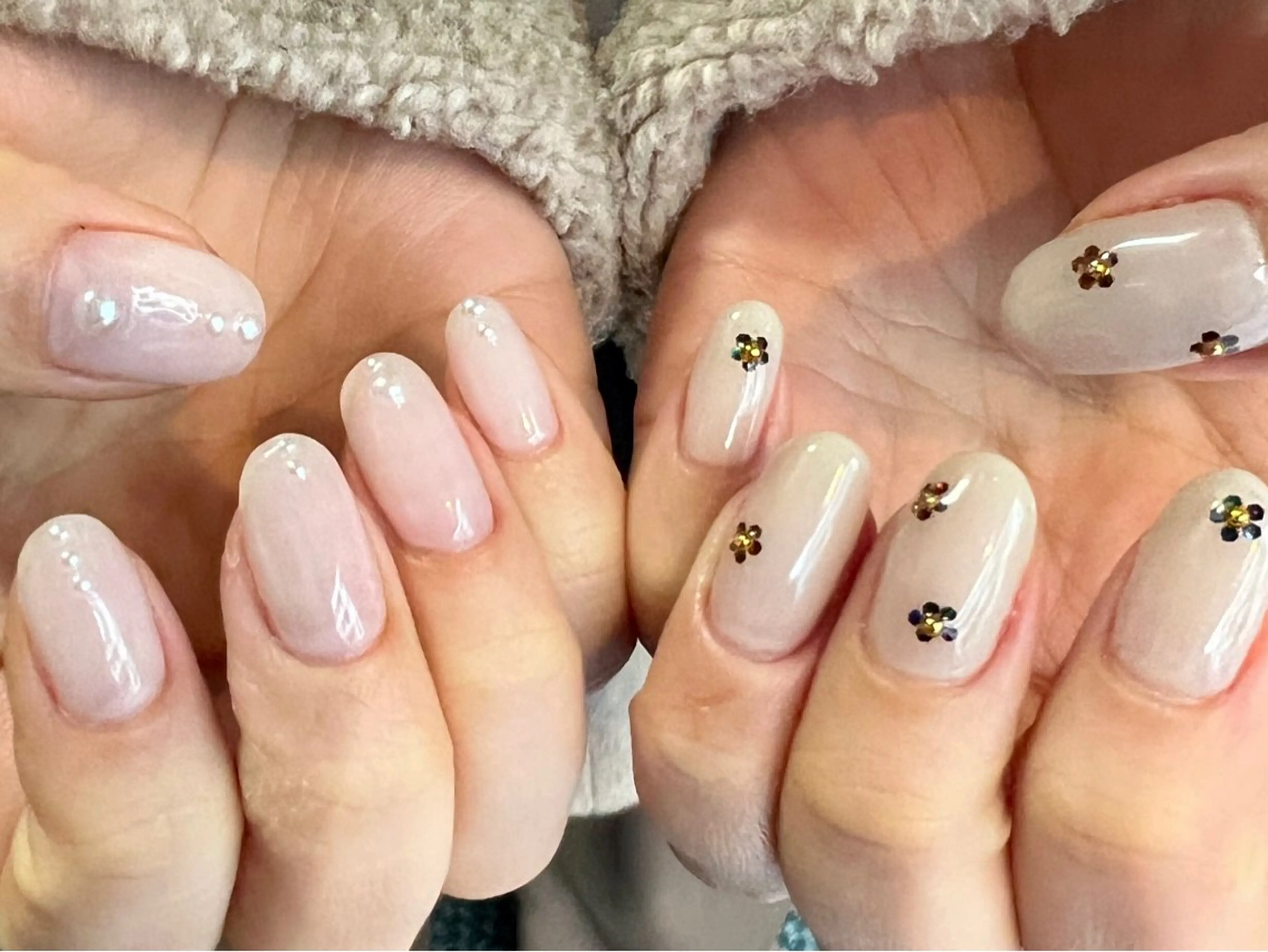 ネイル フラワーネイル ハンドネイル 個性派ニュアンス nuts nail所属・【池袋】nuts nail　なつみのネイルデザイン