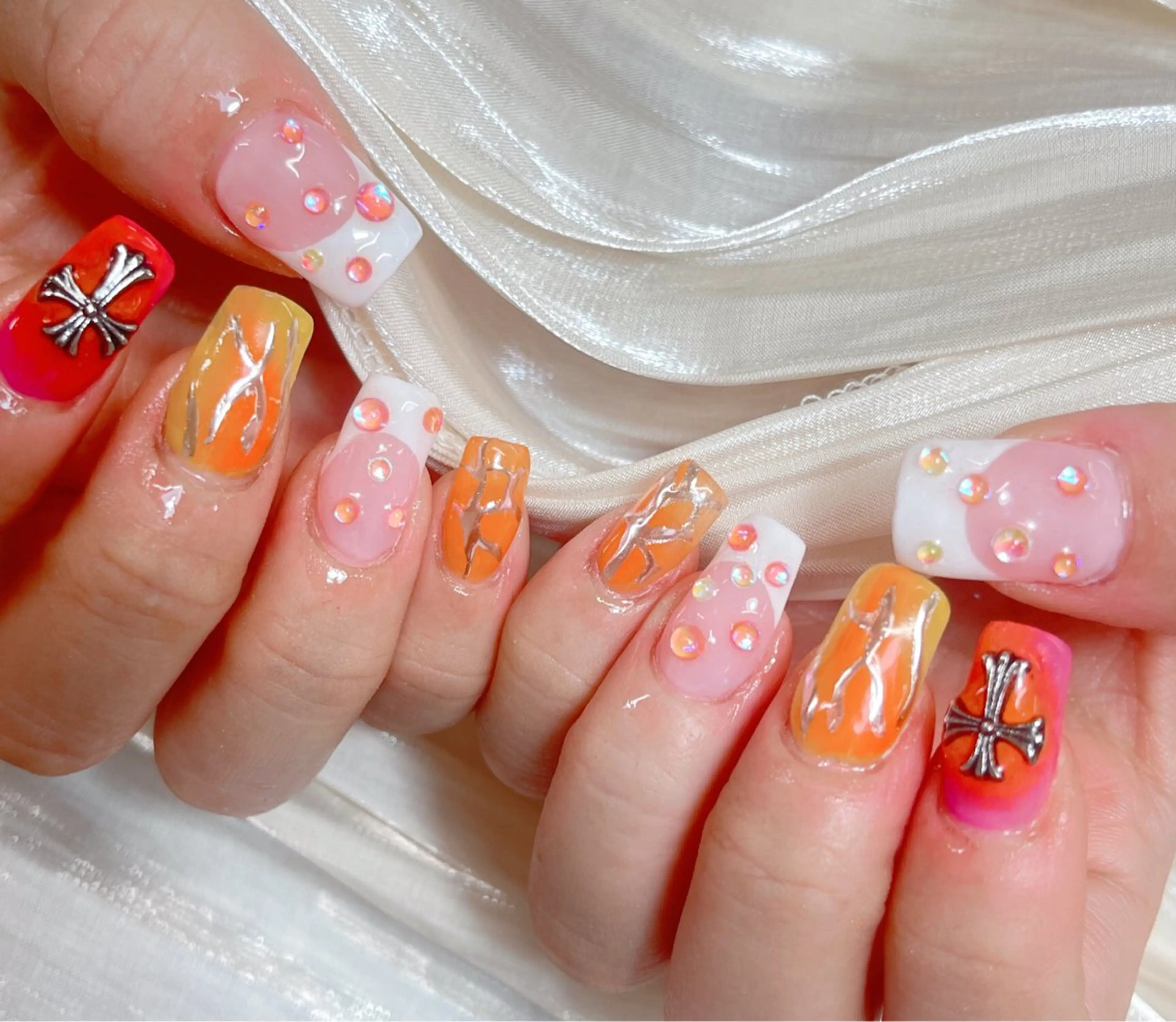 ネイル フットネイル ジェルネイル 持ち込み ハンドネイル candy nail 韓国風ワンホンネイルのネイルデザイン