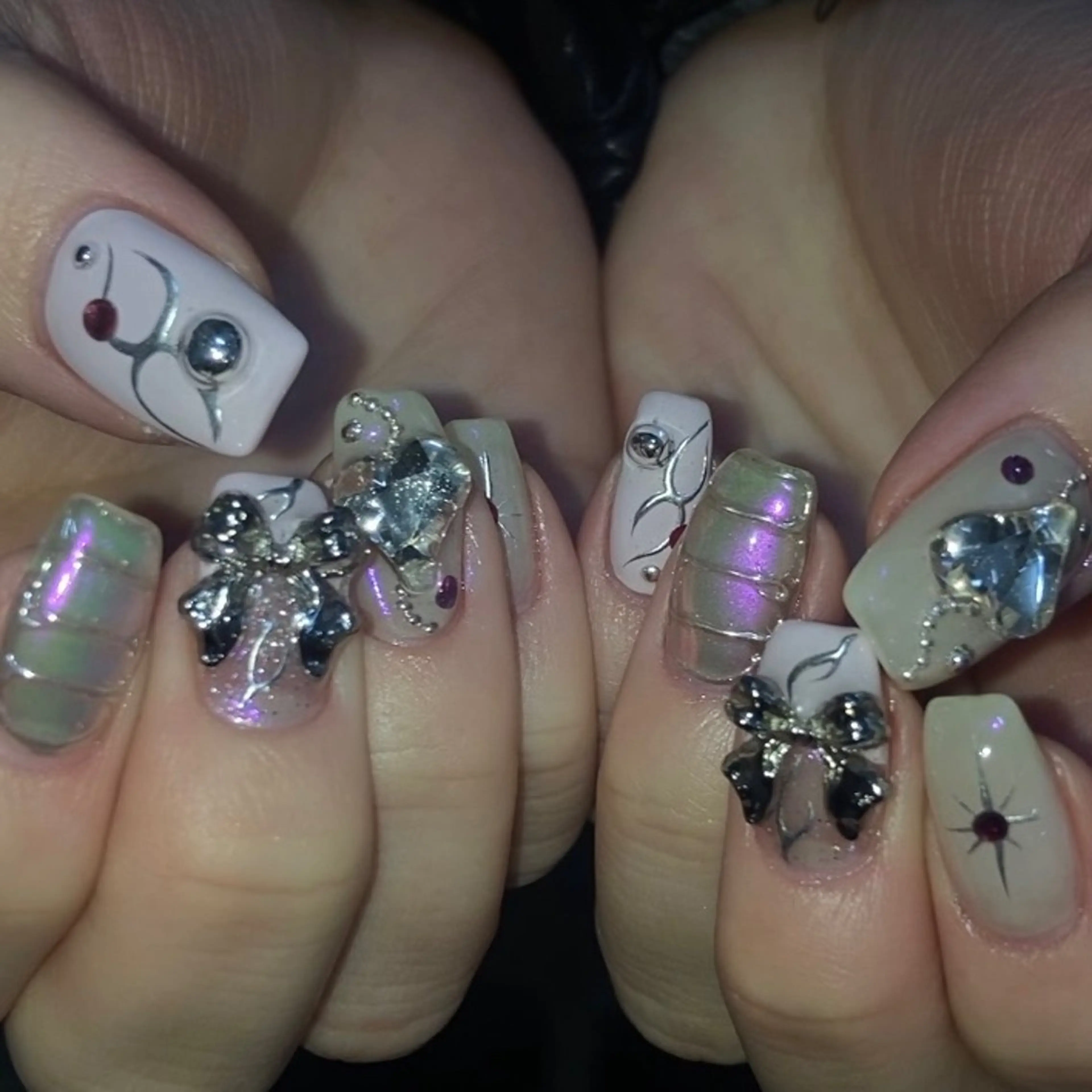 ネイル ハンドネイル フットネイル kana/モード ・グランジ໒꒱のネイルデザイン