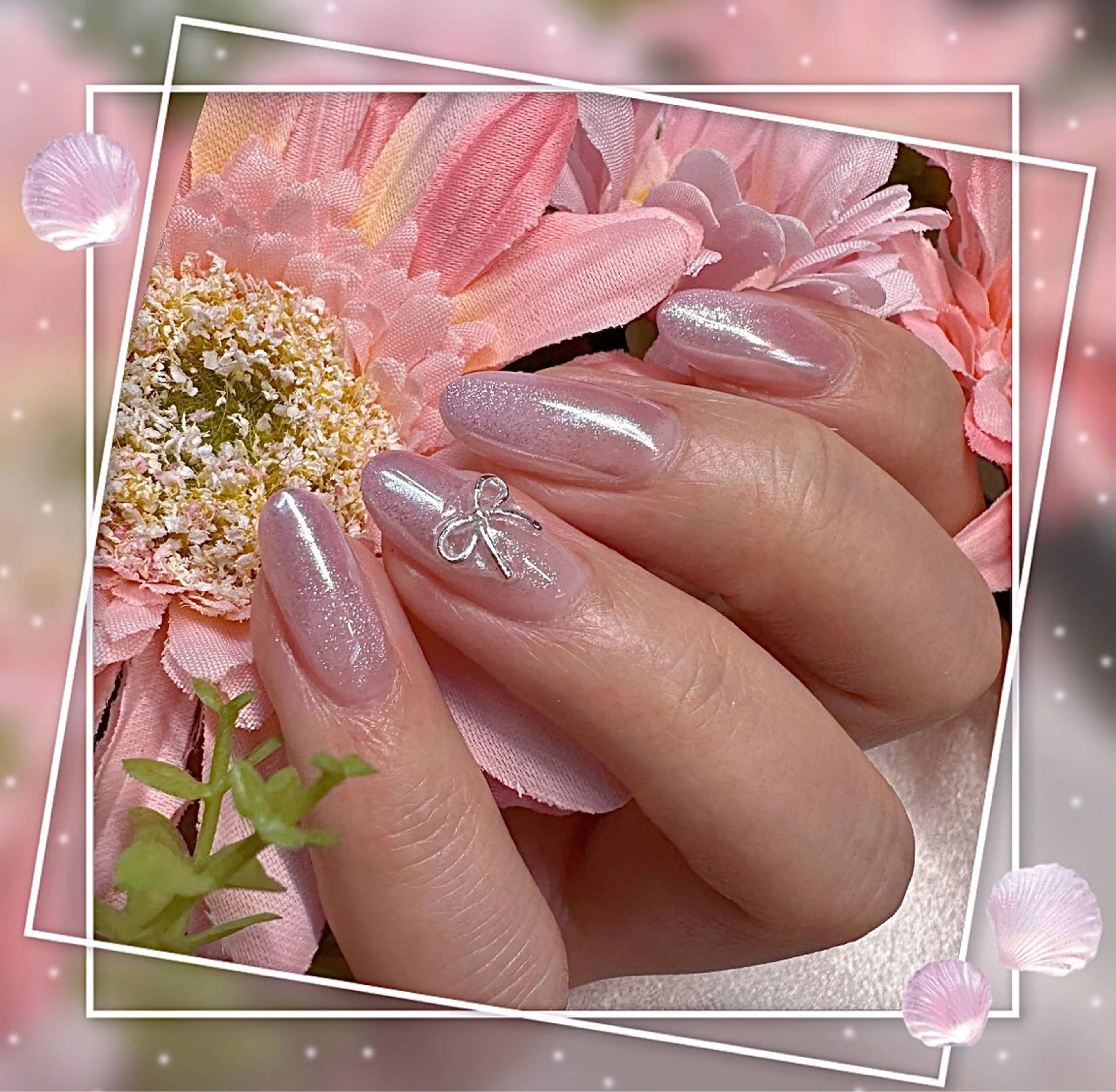 ネイル グラデーション キラキラネイル 韓国ネイル マグネットネイル ピンク ハンドネイル ハンドケア Chill Nailsalonのネイルデザイン