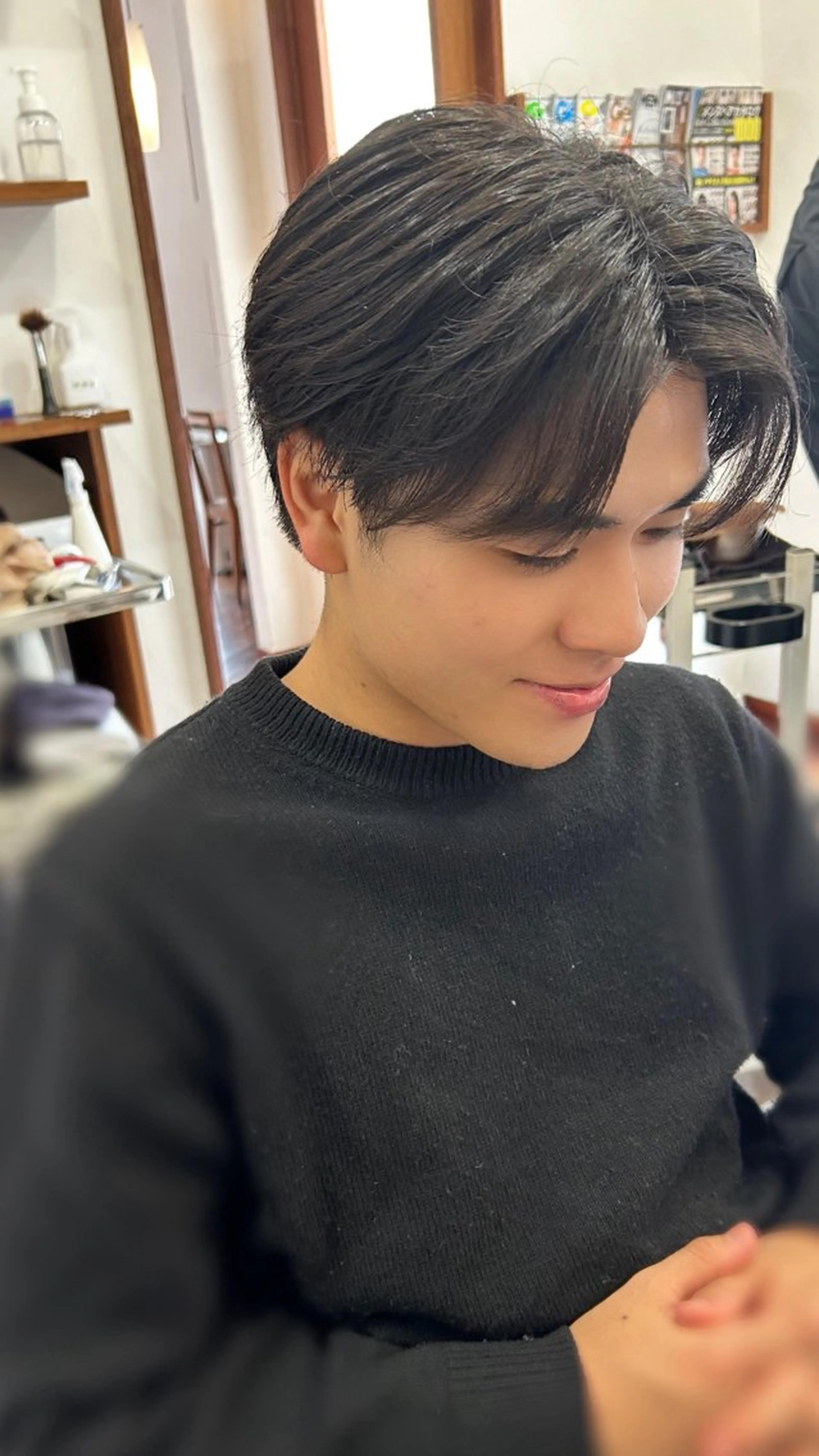 メンズ センターパート メンズ韓国風 HAIRsalon BONDS所属・パーマスタイル/ 縮毛矯正/江口翔伍のヘアスタイル