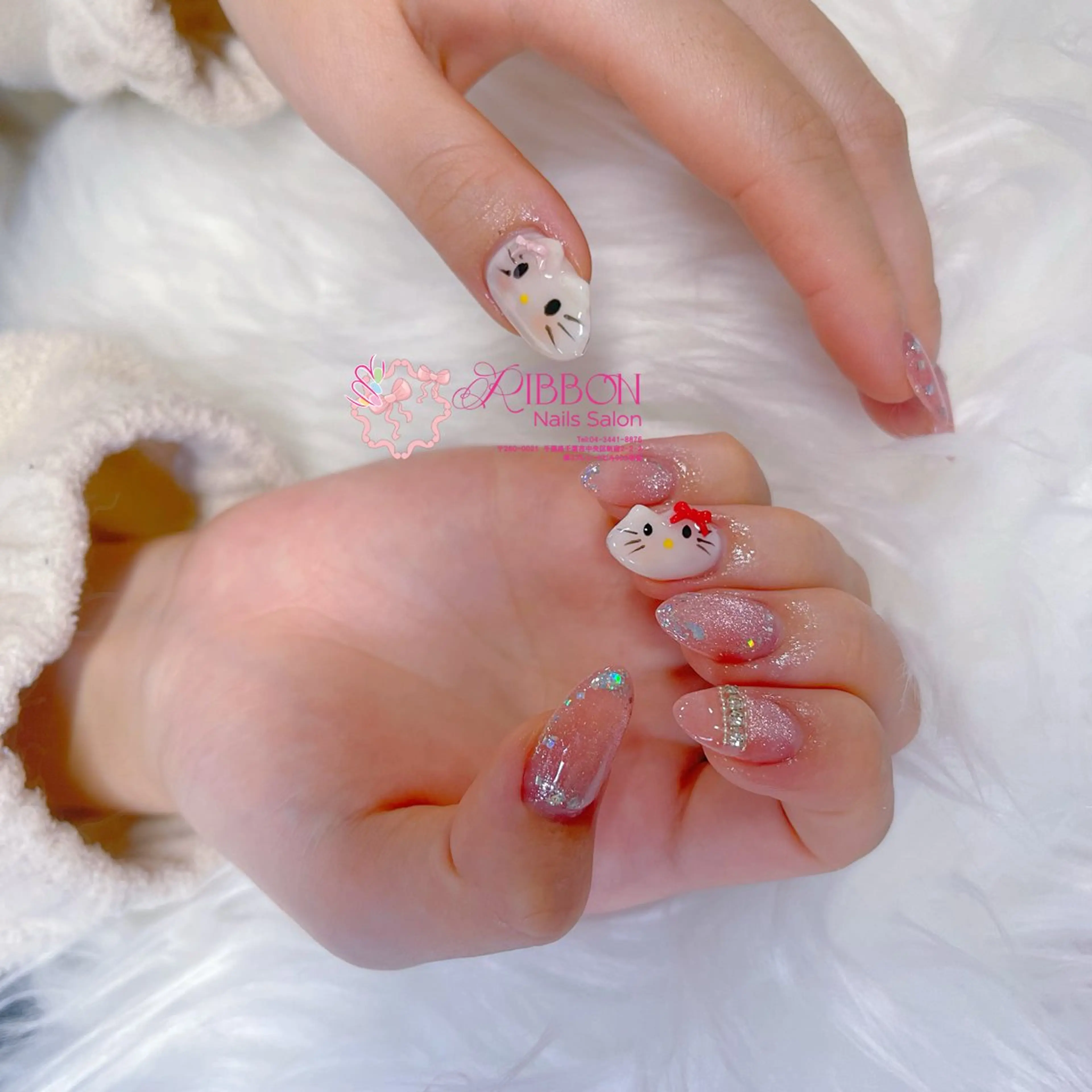 ネイル チークネイル フットネイル フレンチネイル グラデーション 韓国ネイル フットネイル Ribbonnail salonのネイルデザイン