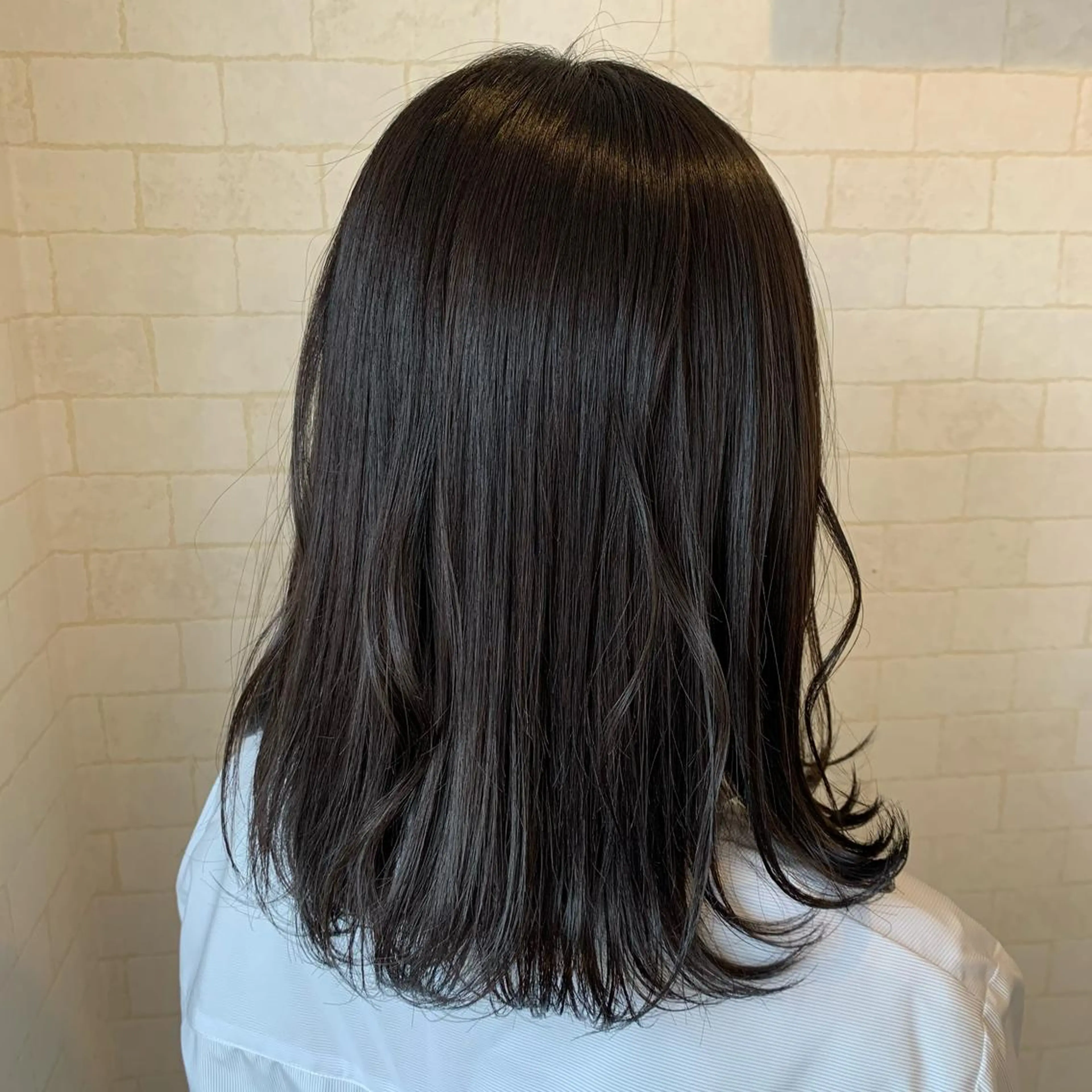 ミディアム カラー カット ヘアカラー トリートメント ノグチ ナツコのヘアスタイル