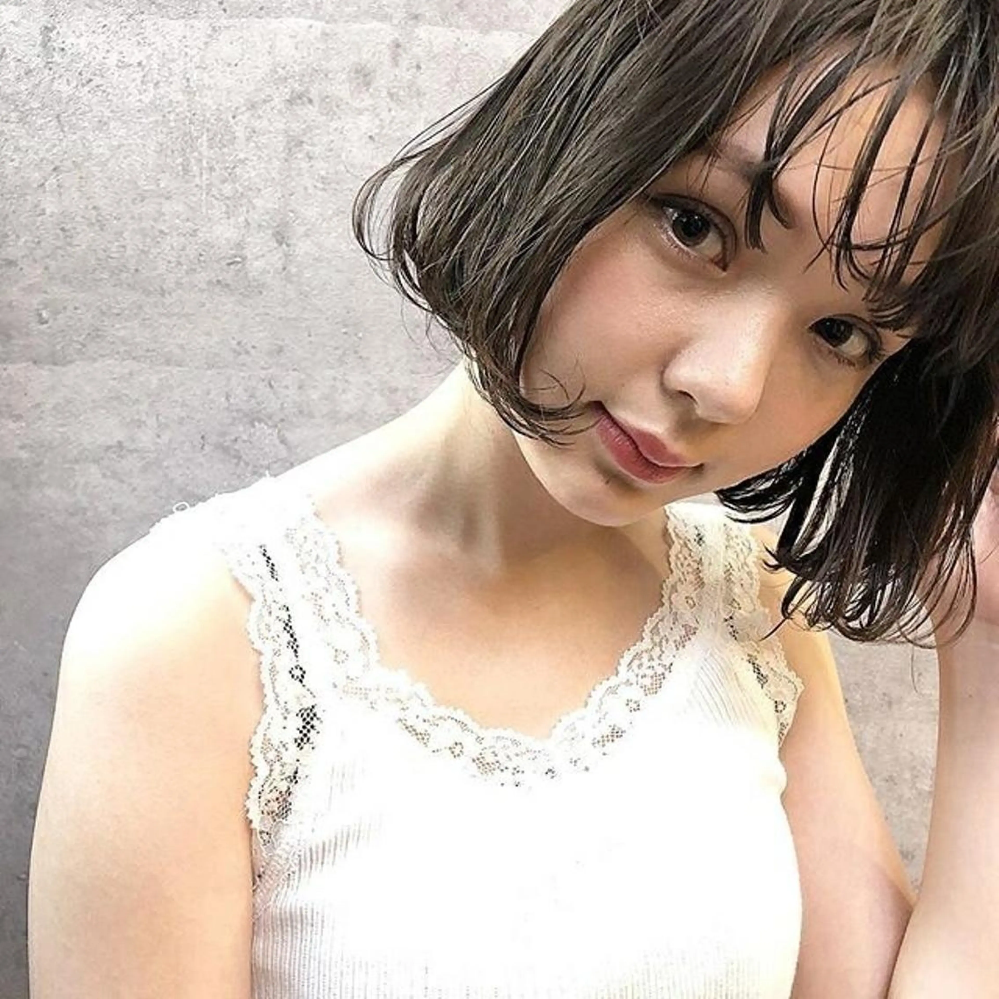 ミディアム カラー パーマ トリートメント オーダー  府中のヘアスタイル