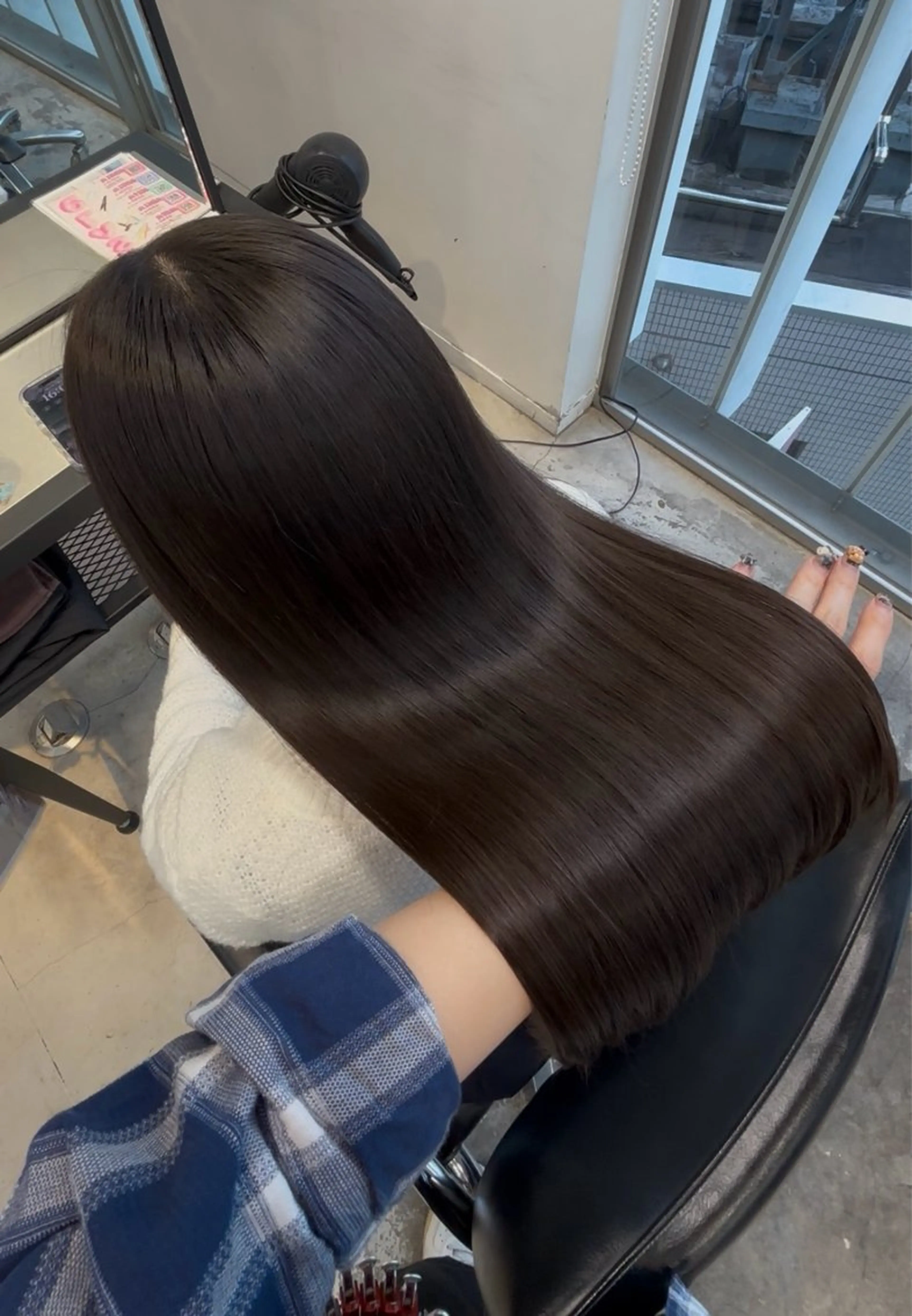 ロング カラー 縮毛矯正 トリートメント ダメージレス艶カラー MISAKI🦋のヘアスタイル