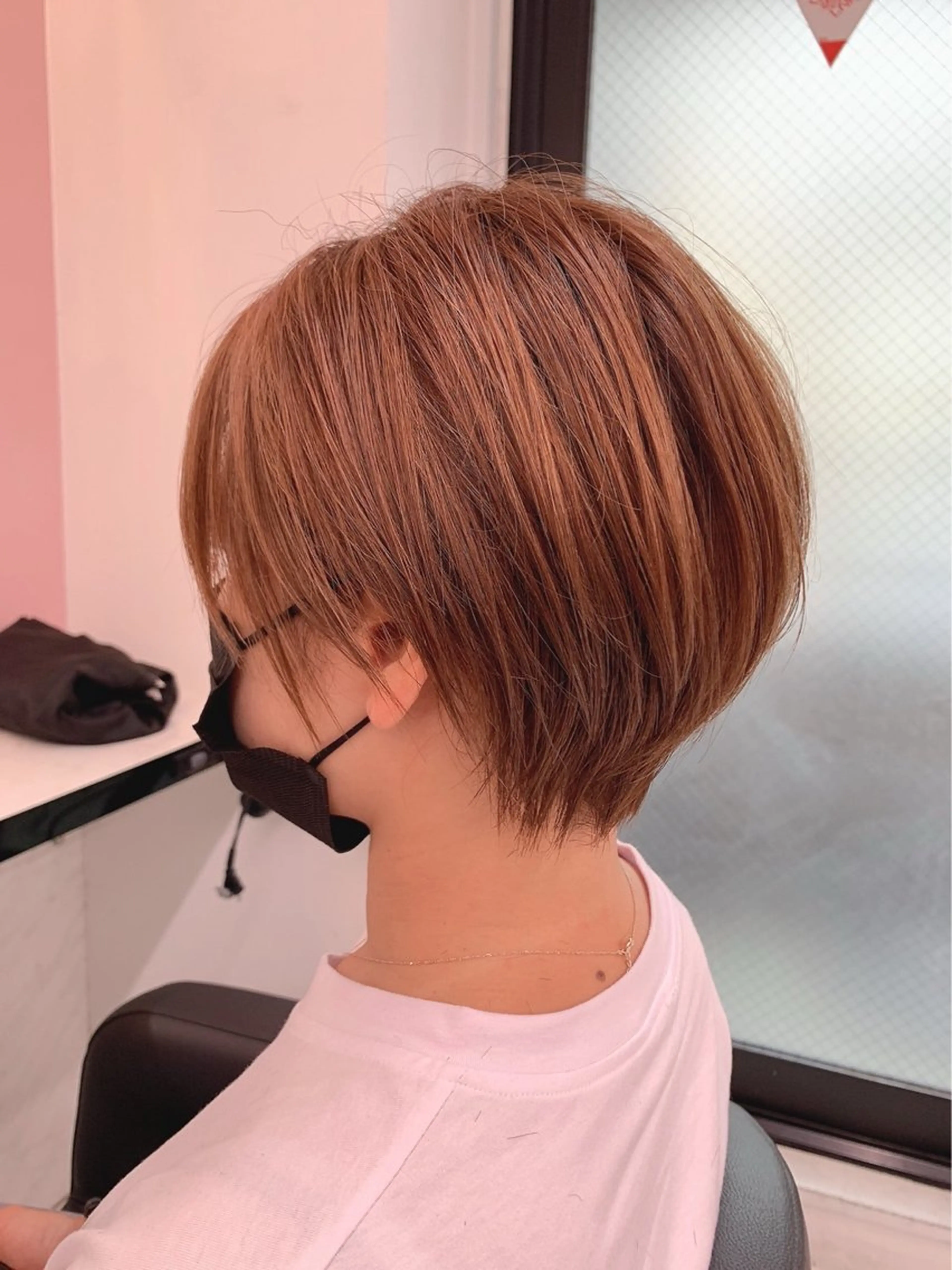 ショート カラー 髪質改善 ショートヘア カット トリートメント ヘッドスパ ヘアセット ショート/表参道 Rimu✂️🤍のヘアスタイル