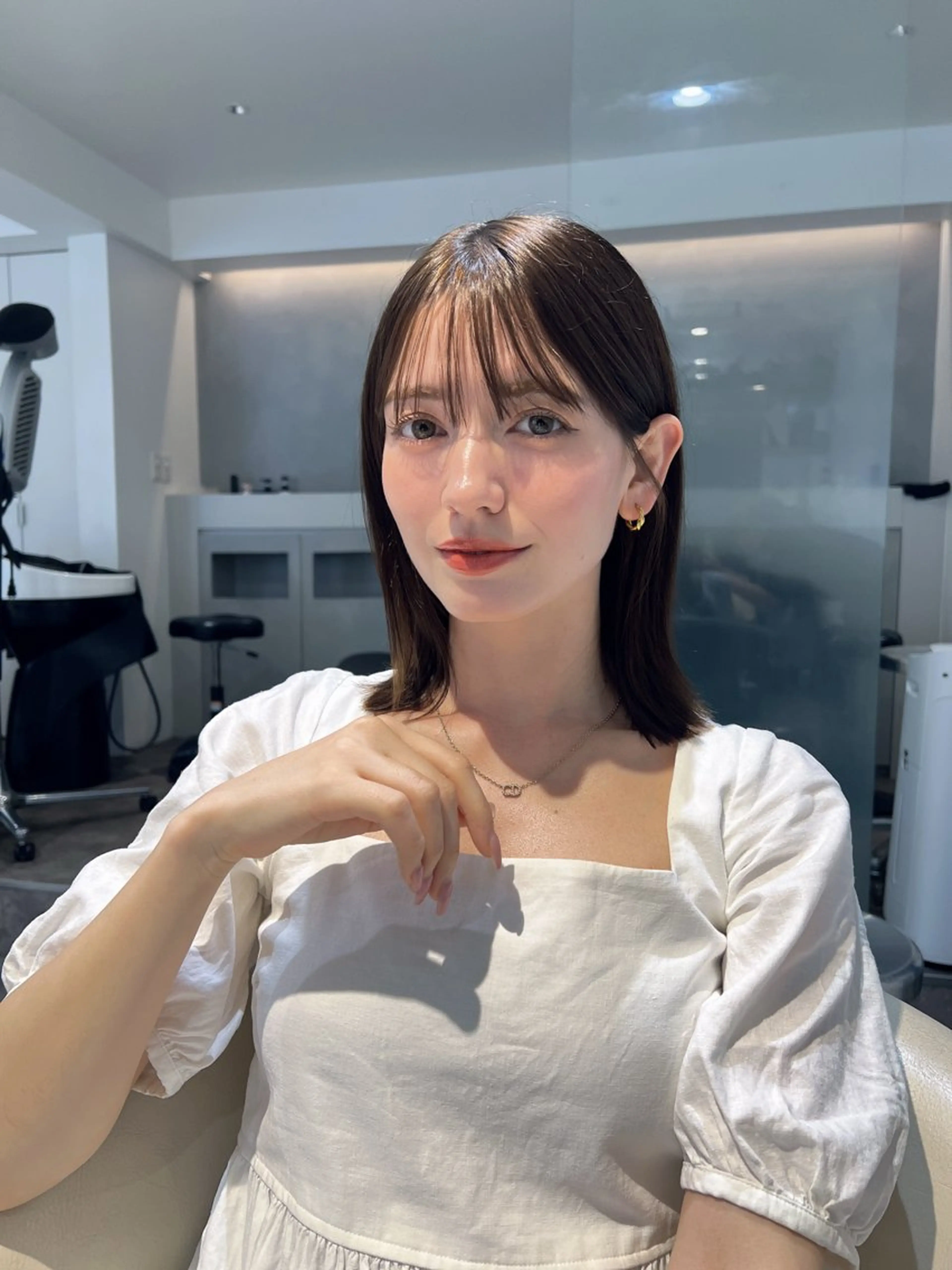 ミディアム カラー ベージュカラー ブリーチ 透明感カラー グレージュ ブリーチなしカラー カット ヘアカラー トリートメント 原宿/美髪カラー 🫧TAISEIのヘアスタイル