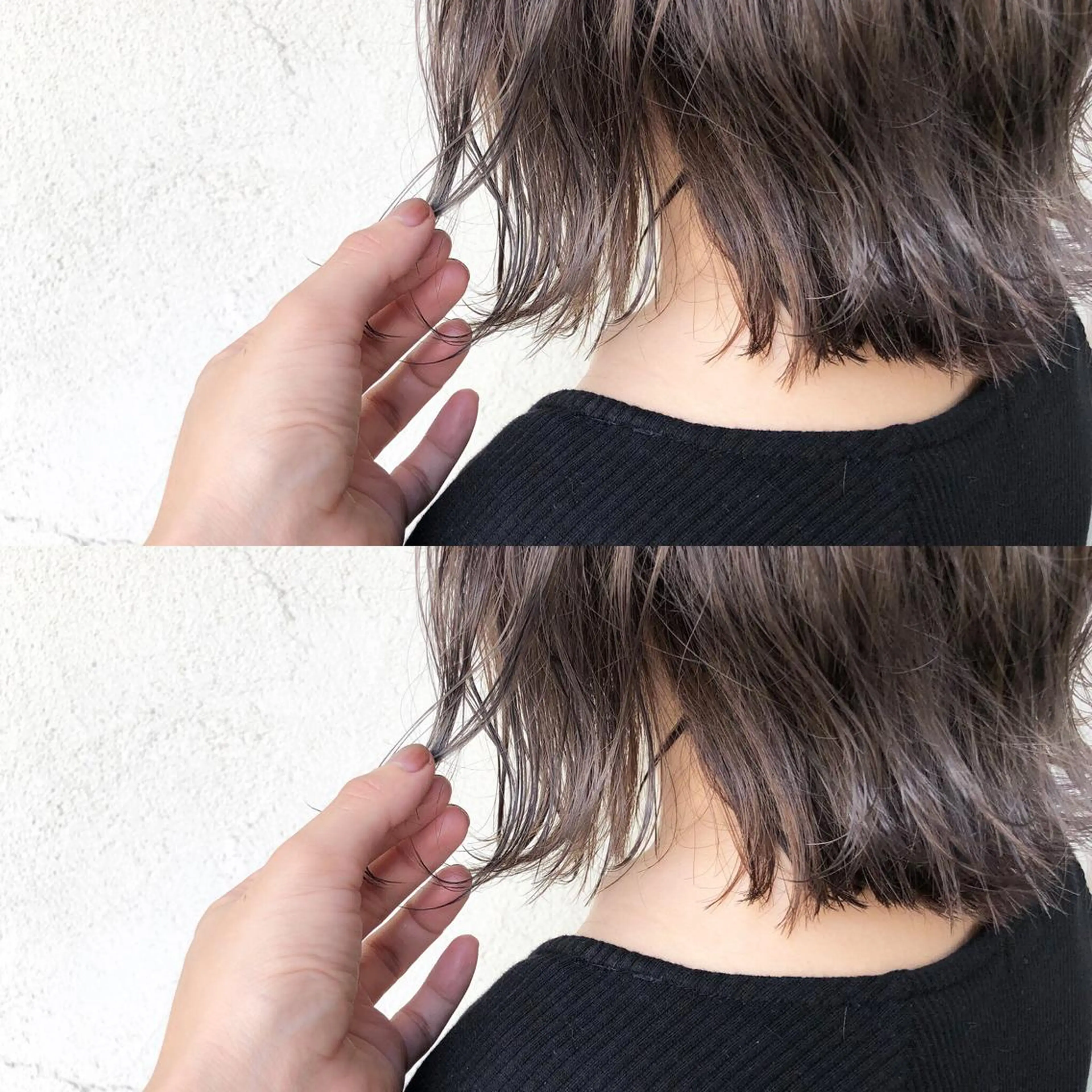 ショート カラー グレージュ ラベンダーカラー ラベンダーグレージュ ラベンダーグレー 艶髪育成サロン 京橋　shinのヘアスタイル