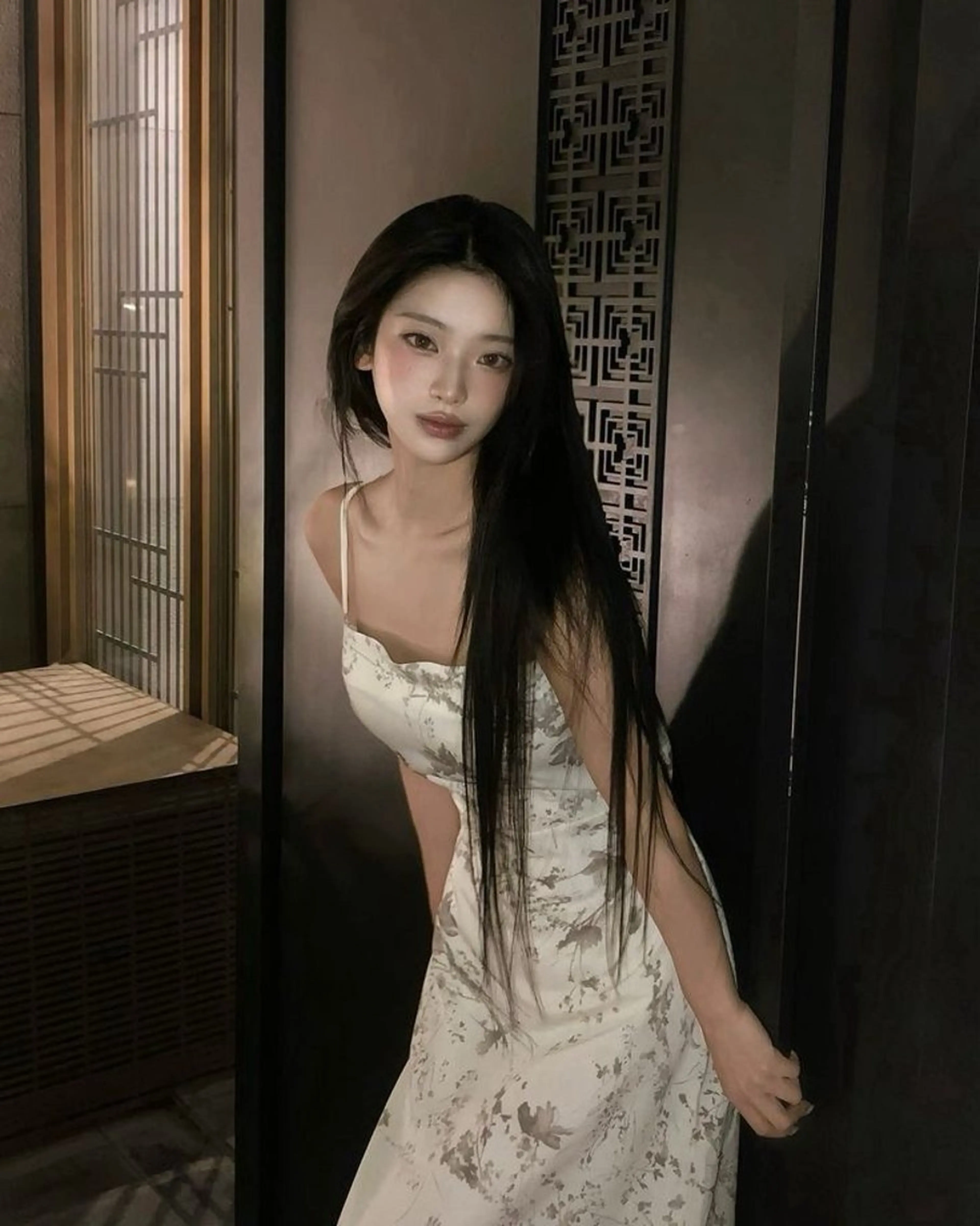 ロング カラー ヘアアレンジ カット ヘアカラー トリートメント 大人っぽ中韓レディ ヘア🤍MAOのヘアスタイル