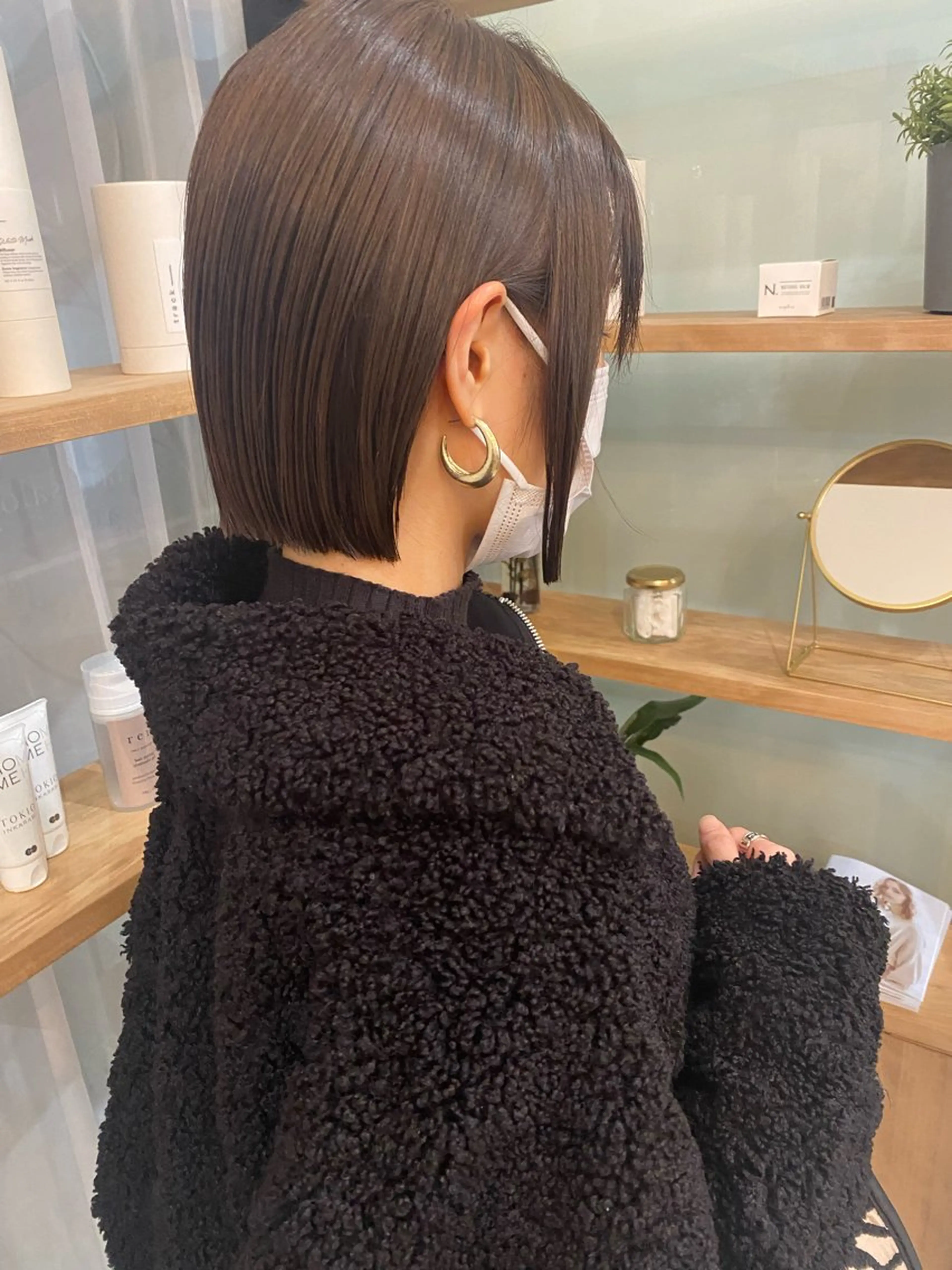 ミディアム カット ヘアカラー Zina西新 井上貴幸のヘアスタイル