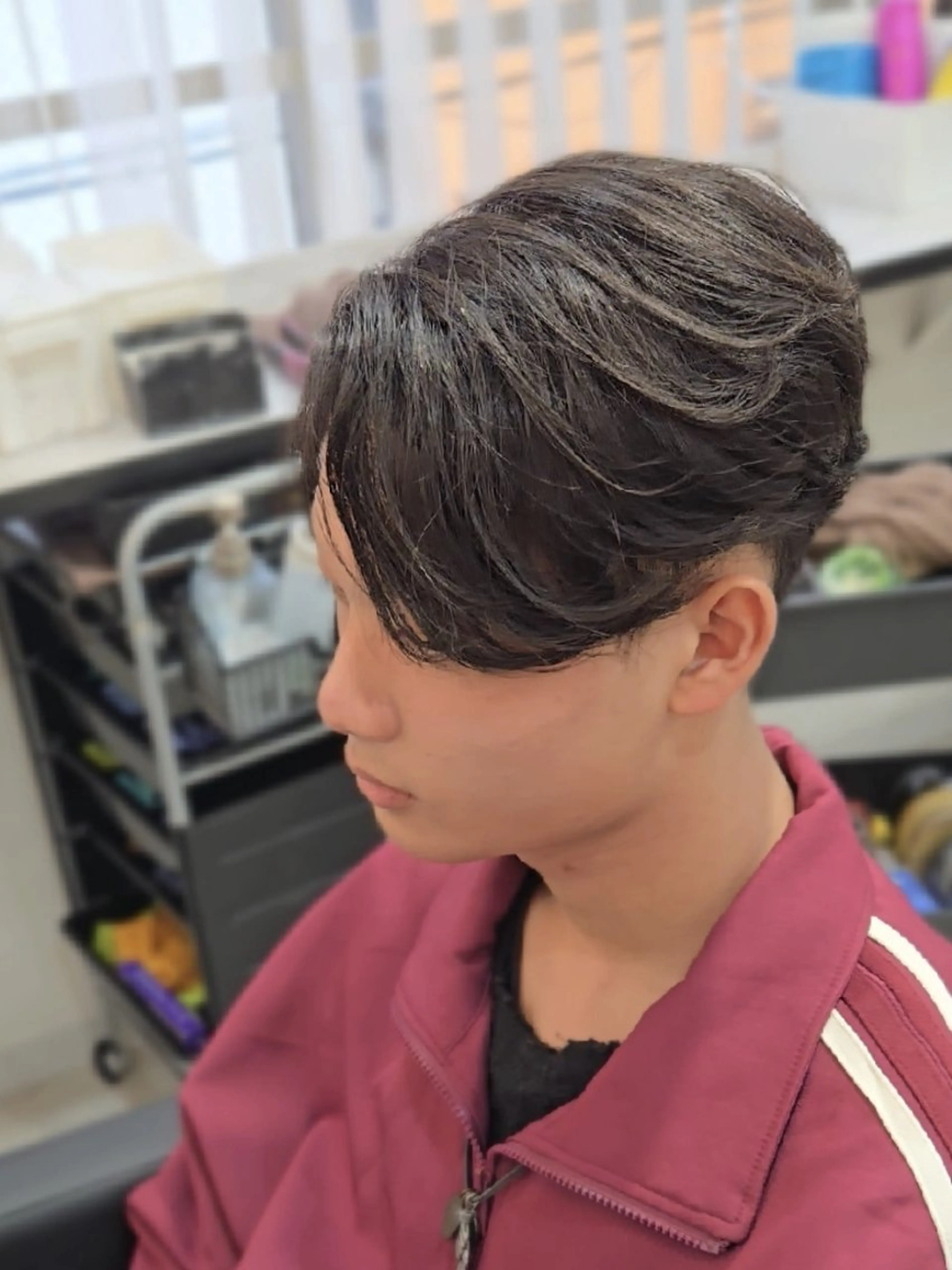 メンズ ミディアム センターパート カット ヘアセット Lapis 名古屋駅前店所属・LEN名古屋/パーマ メンズ特化美容師のヘアスタイル