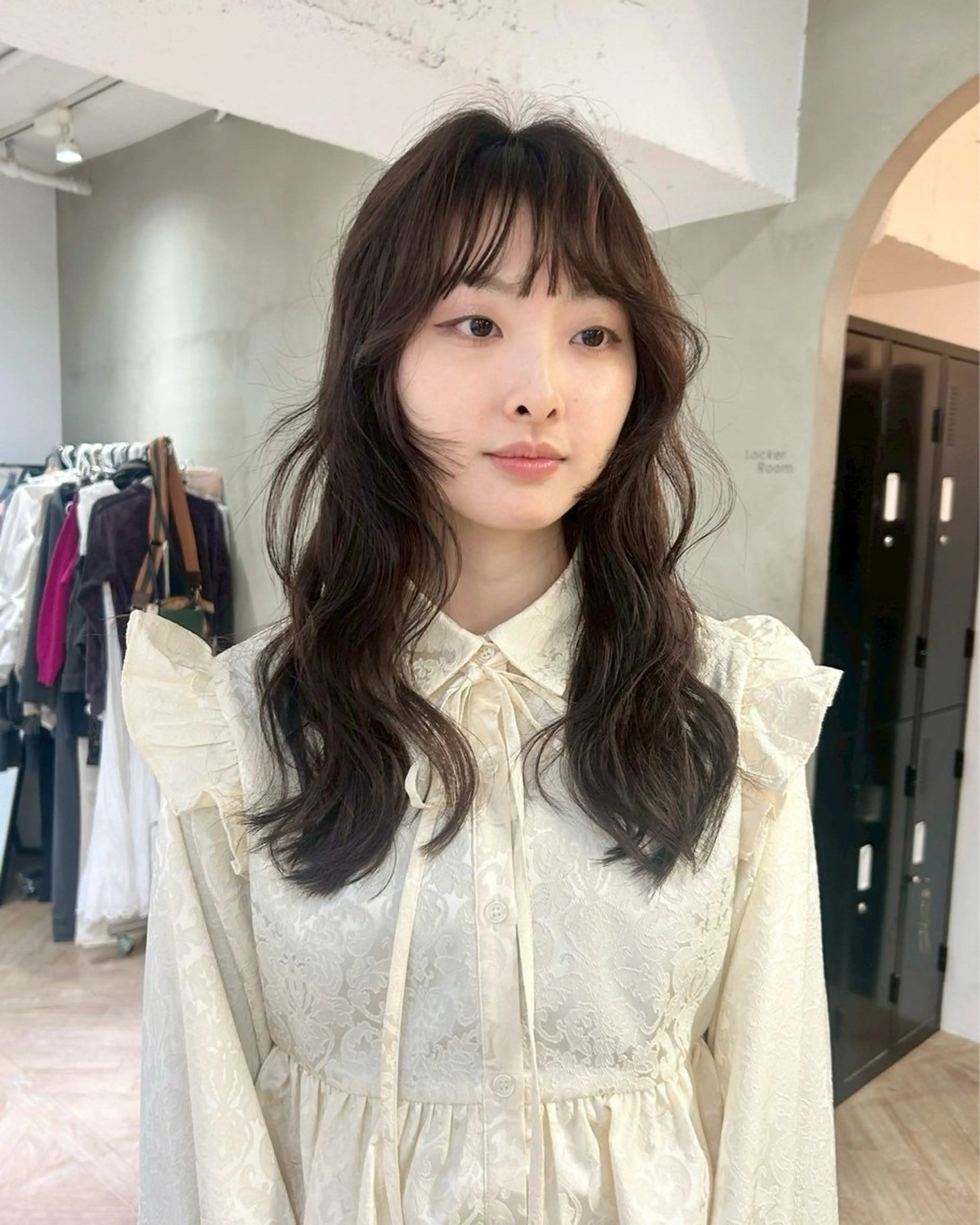セミロング カラー 透明感カラー カット ヘアカラー トリートメント レイヤーカット/暖色 カラー/mao🎀のヘアスタイル