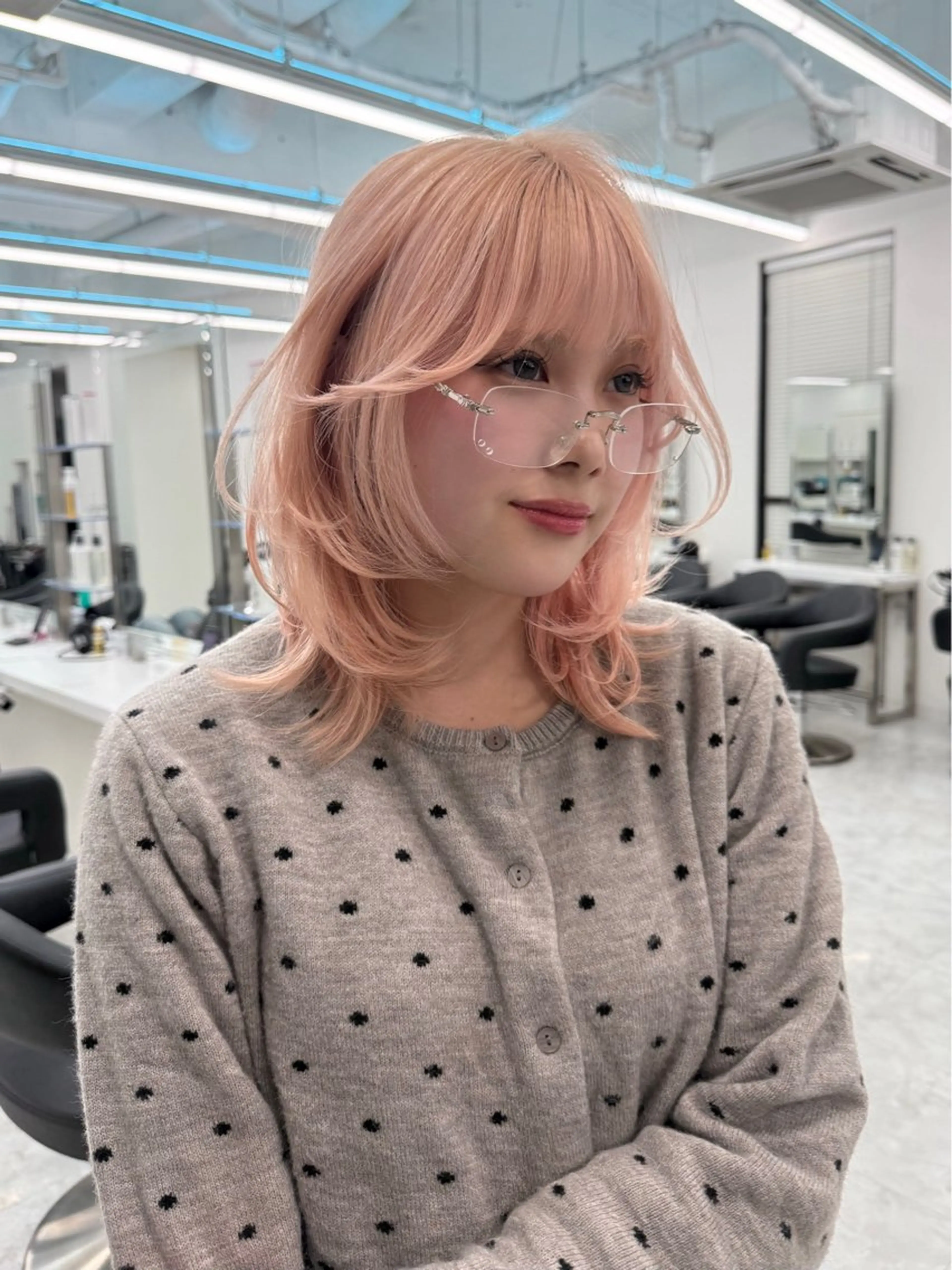 ミディアム カラー ヘアアレンジ ヘアカラー トリートメント niina🖤 寒色×レイヤーのヘアスタイル