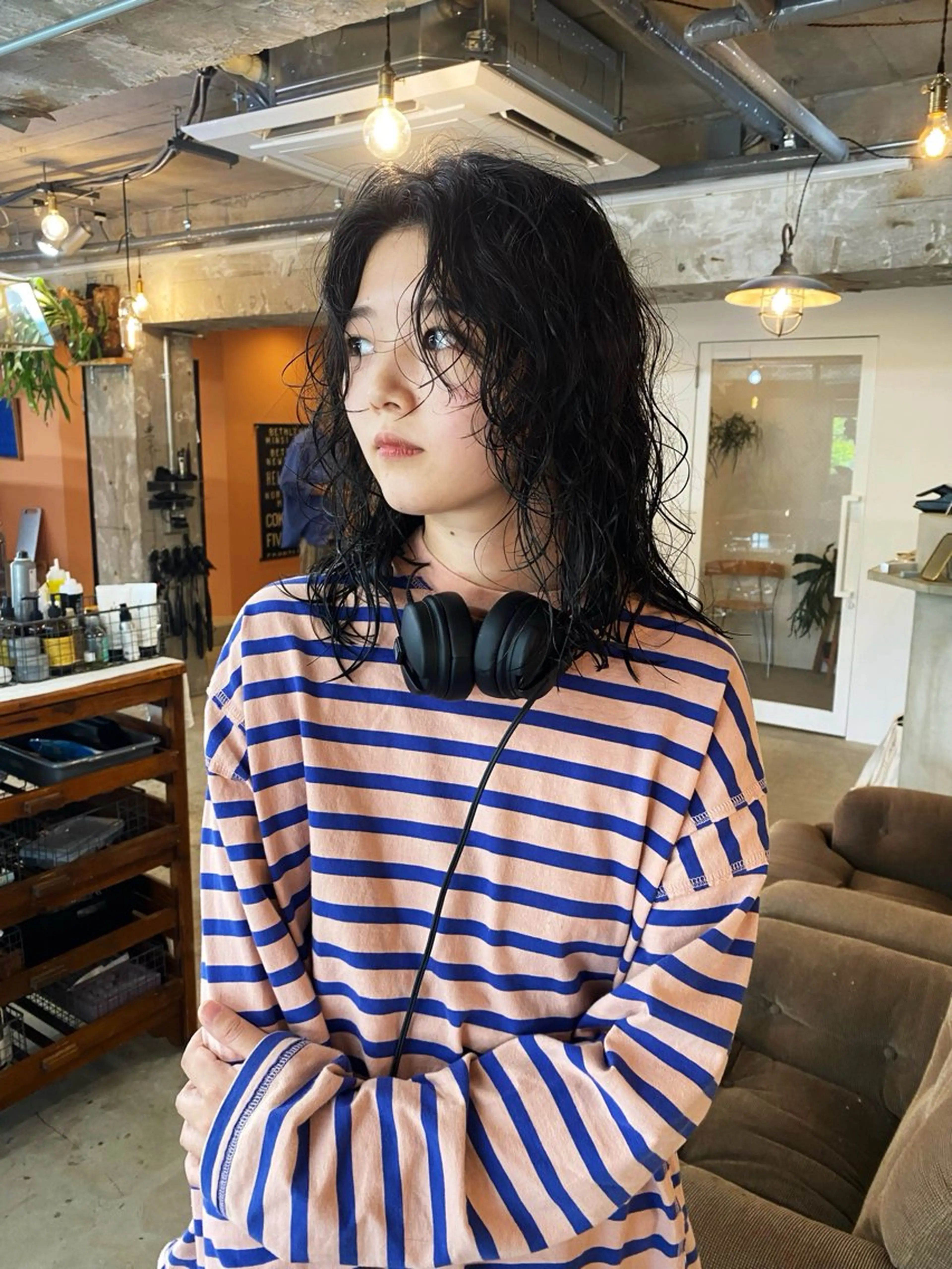 ミディアム パーマ カット パーマ KEI gattacaのヘアスタイル