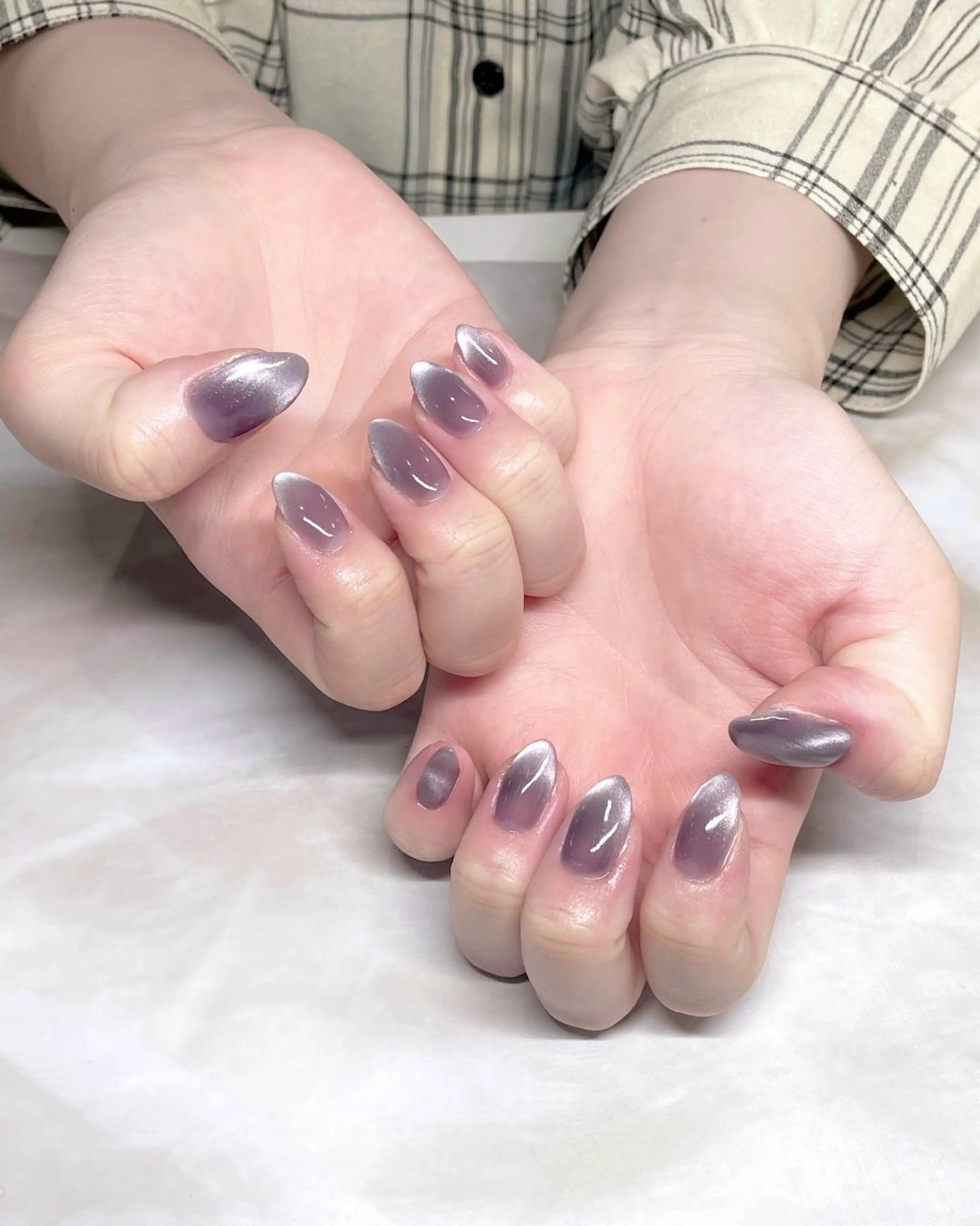 ♥️10月限定♥️【オフケア込み】うるツヤ✨ハンドマグネットネイル💅🏻💎パラジェル変更OK🫧の写真