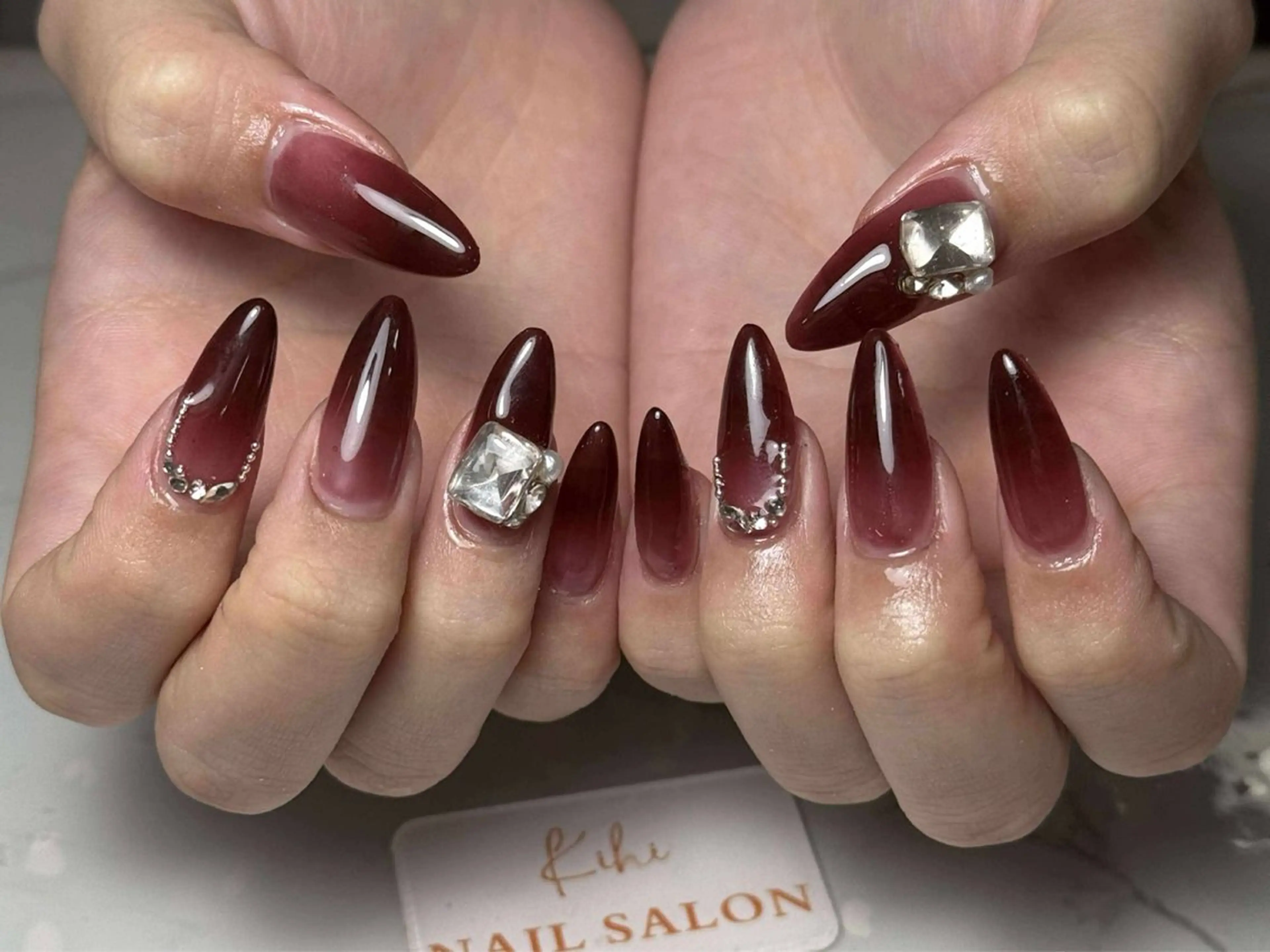 ネイル アートネイル フレンチネイル ジェルネイル グラデーション 韓国ネイル ハンドネイル Nail Salon Kihi さくらのネイルデザイン