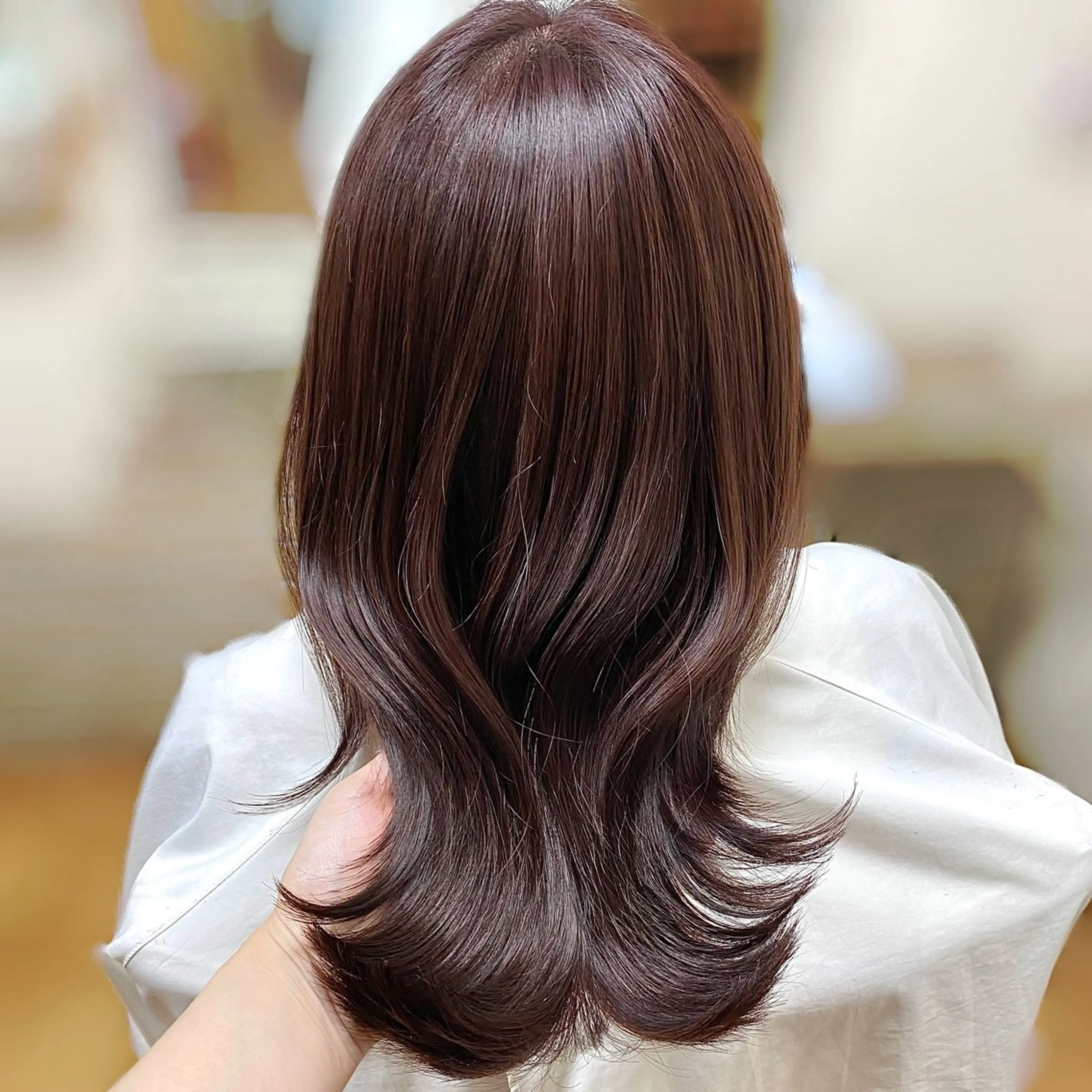 セミロング カラー ピンクカラー 髪質改善 ヘアカラー トリートメント 🥣 hashi 🛋️のヘアスタイル