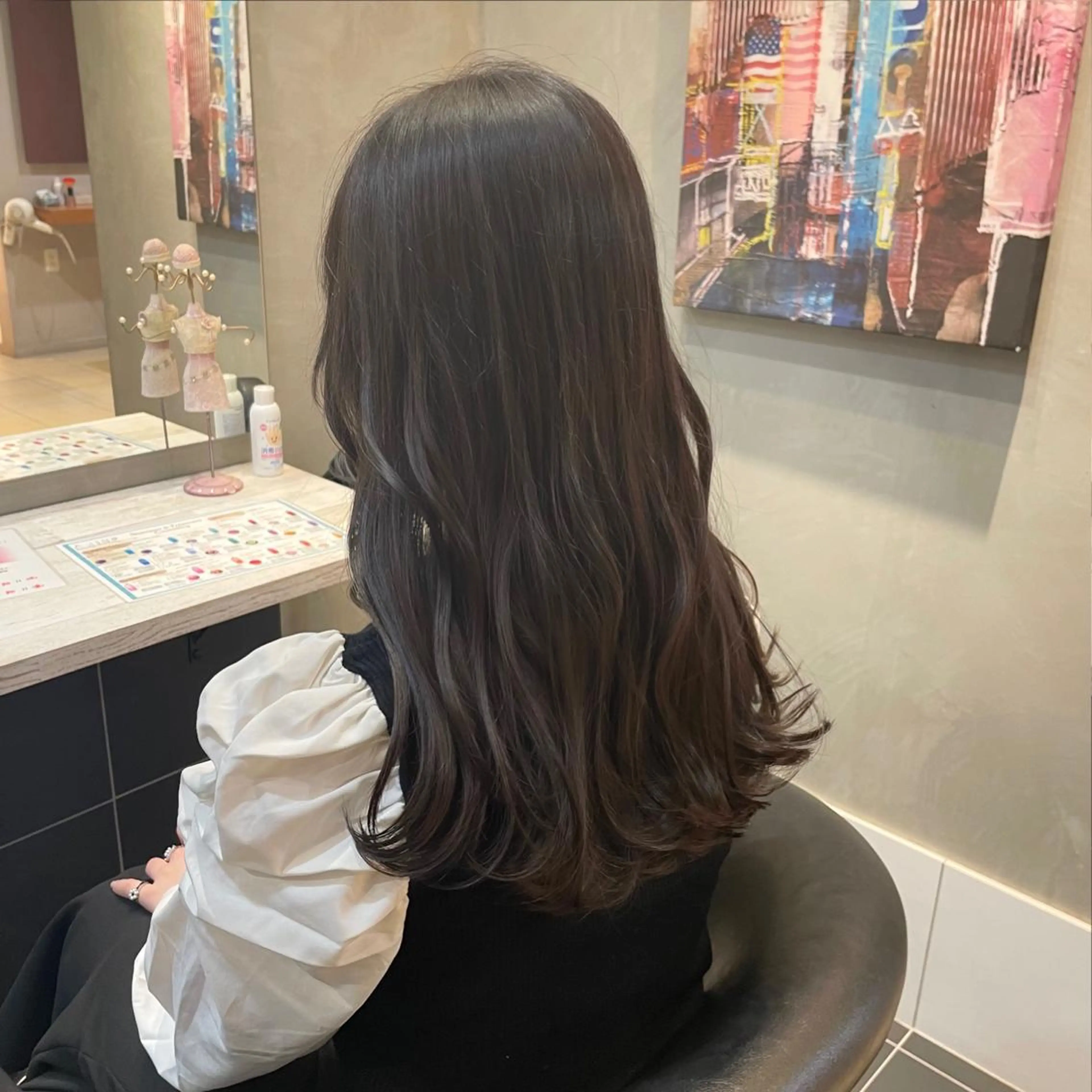 セミロング カラー ヘアアレンジ 顔周りカット HARUKI MINATO Japan SENDAI所属・🌈【透明感・韓国 ヘア】がっきー🌈のヘアスタイル