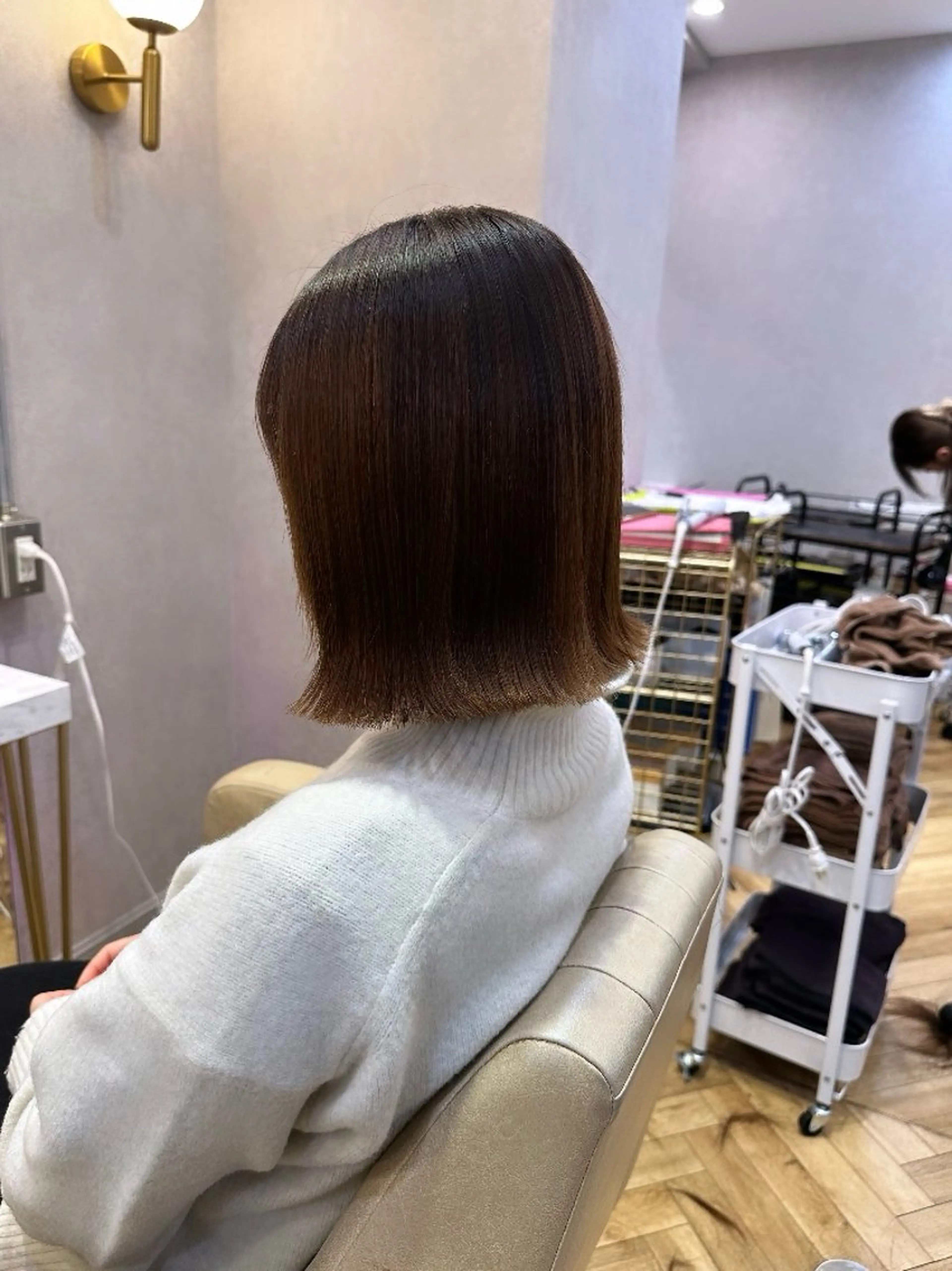ロング 銀座🇰🇷韓国ボブ 🧡巻ける縮毛/せんのヘアスタイル