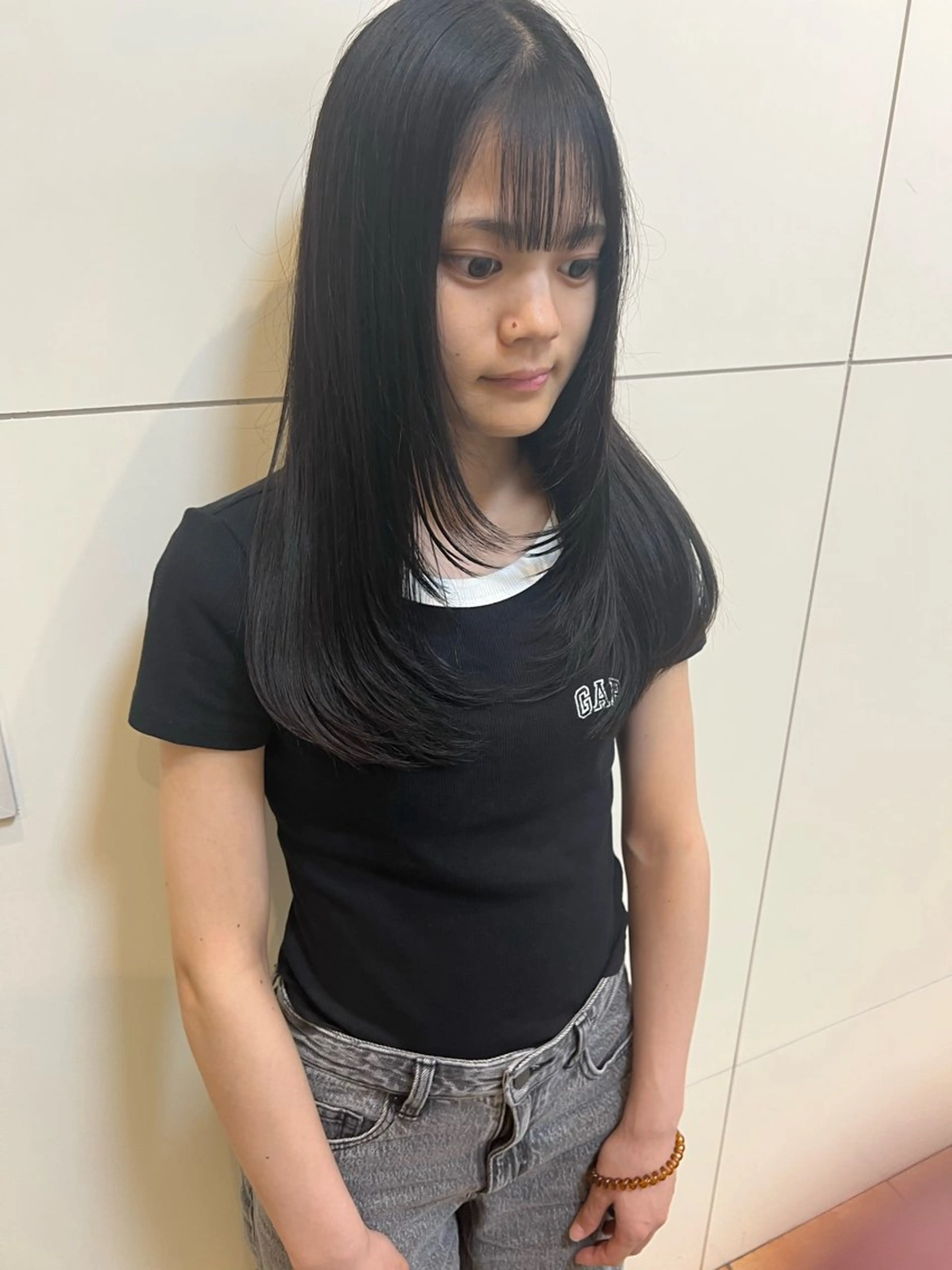 セミロング 森本 翔大のヘアスタイル