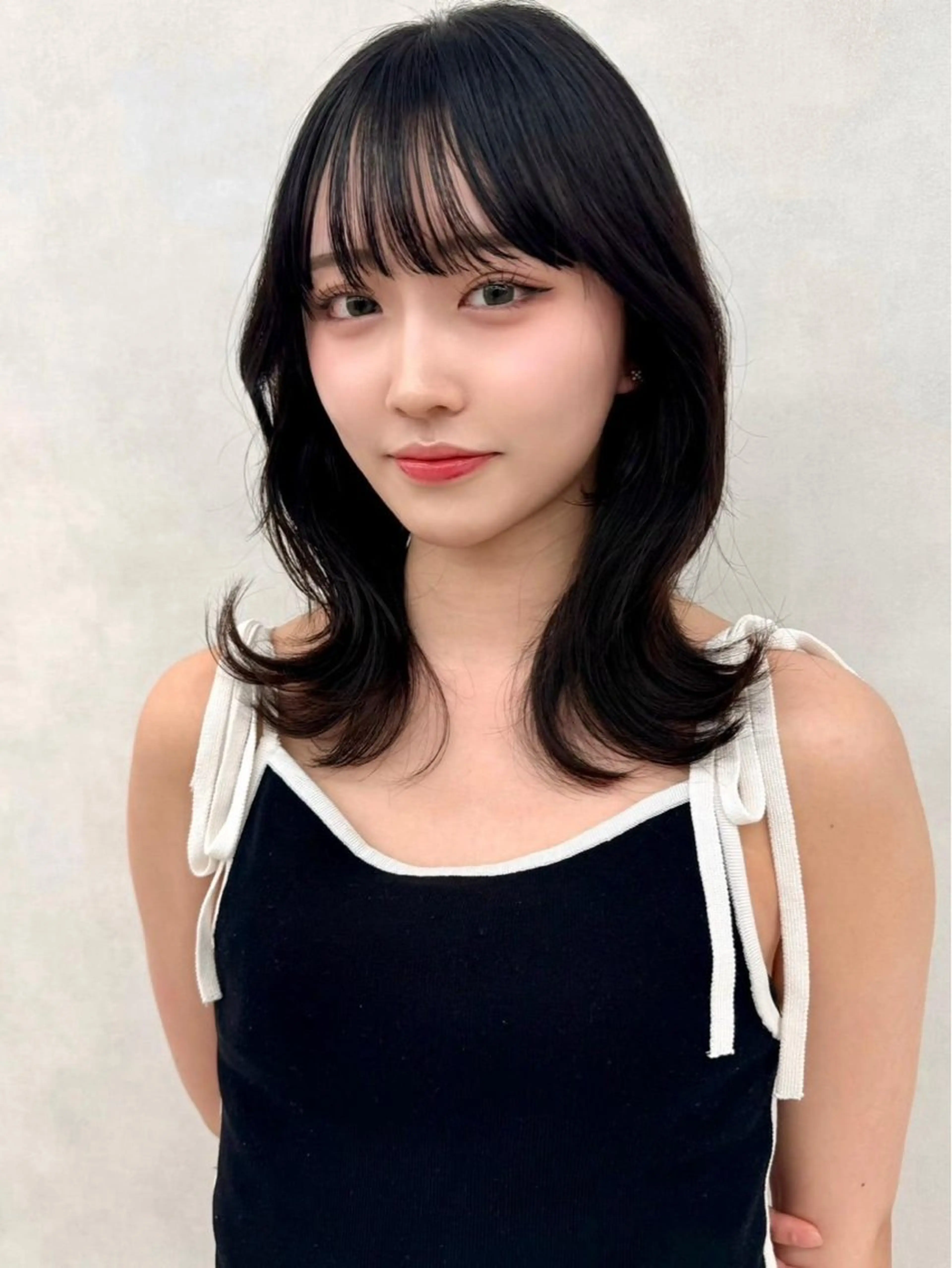 セミロング カラー ヘアアレンジ アッシュ 透明感カラー グレージュ 髪質改善 カット ヘアカラー ✨韓国レイヤー/ 透明感カラー✨冨永剛のヘアスタイル
