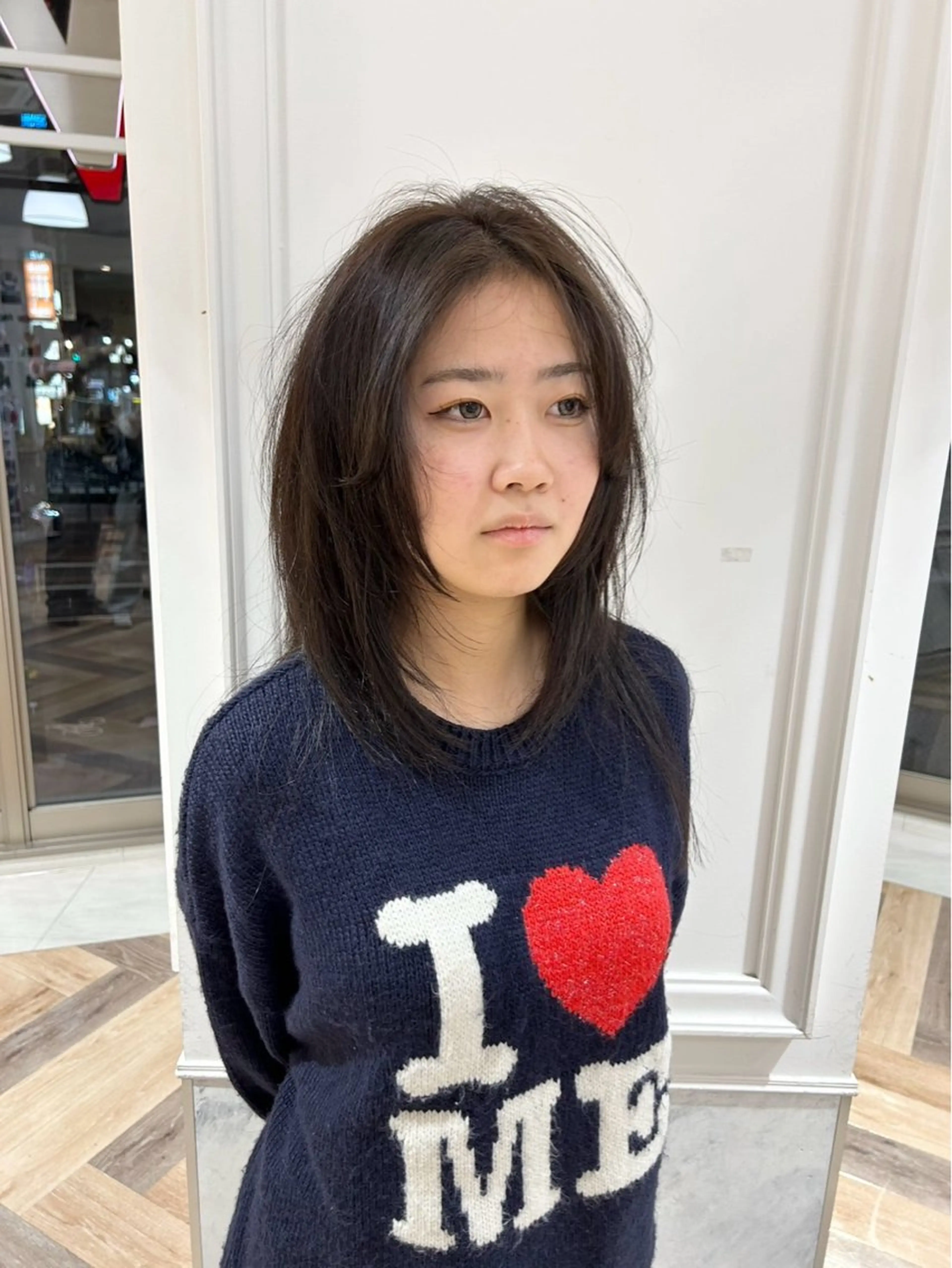 セミロング ハイレイヤー レイヤーカット ヘアーメイクウィル野田阪神店所属・Yuu/レイヤー/ ハイライト/髪質改善のヘアスタイル