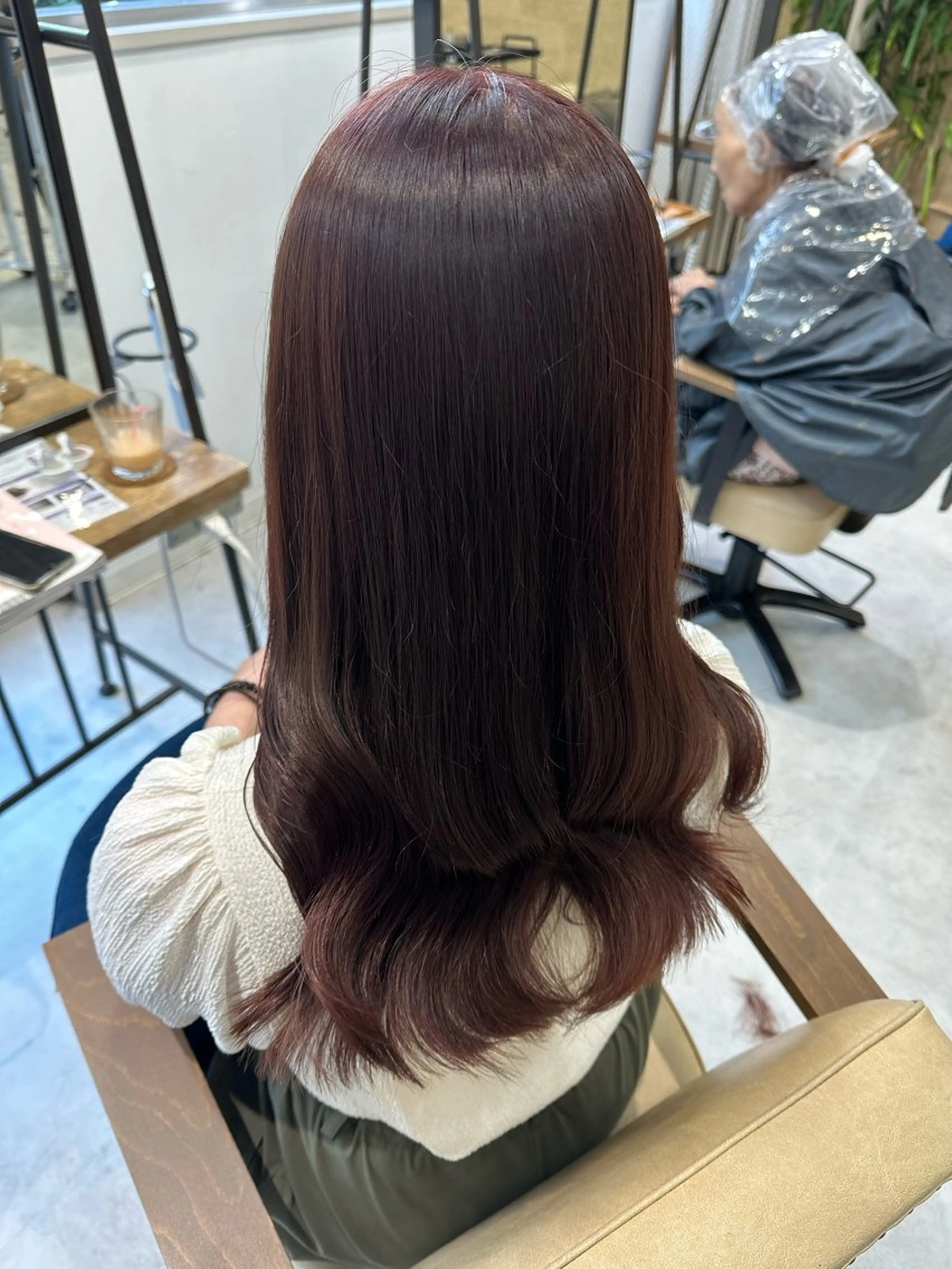 ロング カラー ブラウンカラー ピンクカラー ピンクブラウン 髪質改善AUSTIN登戸所属・野村 一花 / 暖色 カラー / Wカラーのヘアスタイル