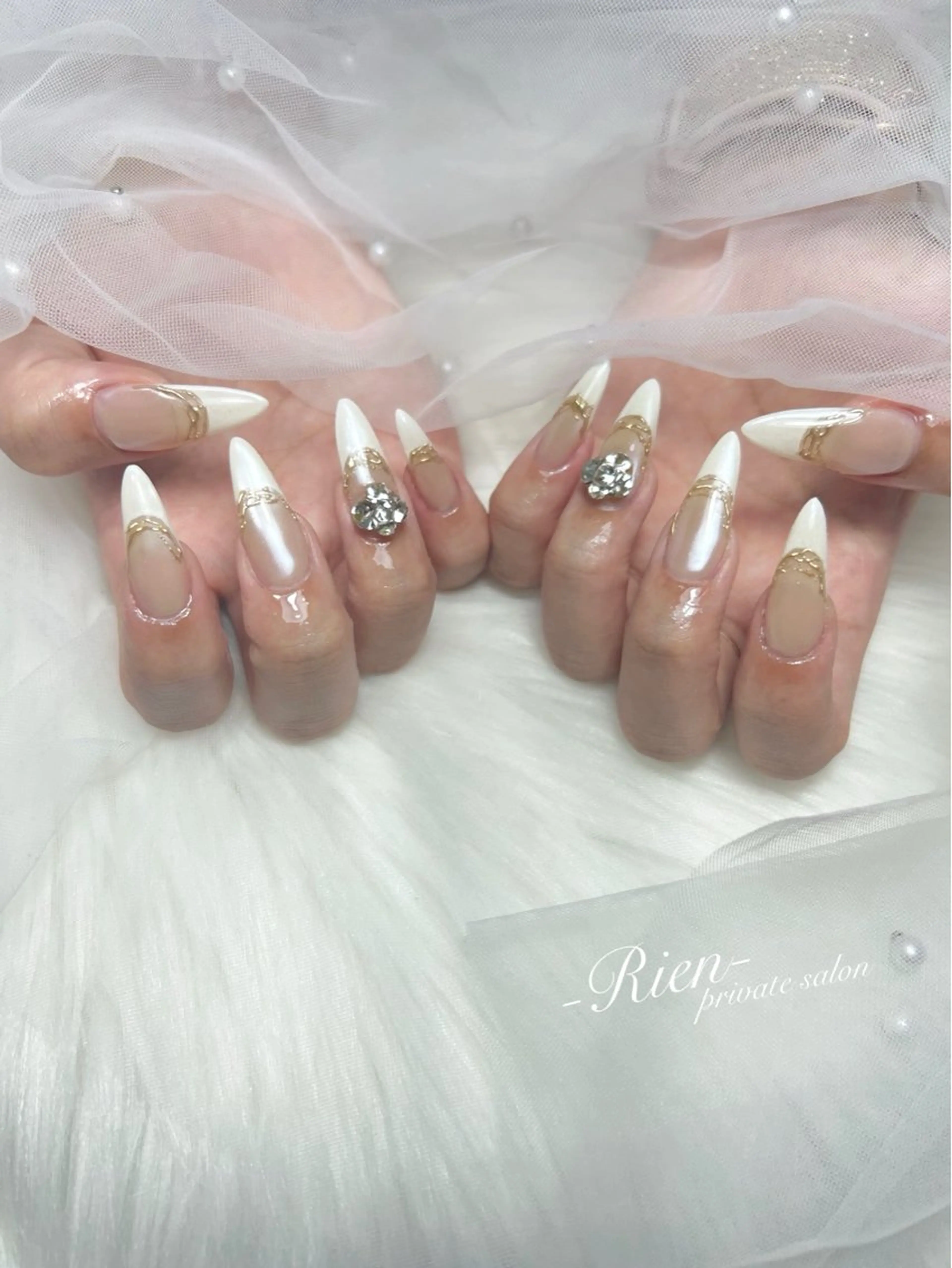 ネイル 長さ出し ネイルチップ ハンドネイル -Rien- プライベートサロンのネイルデザイン