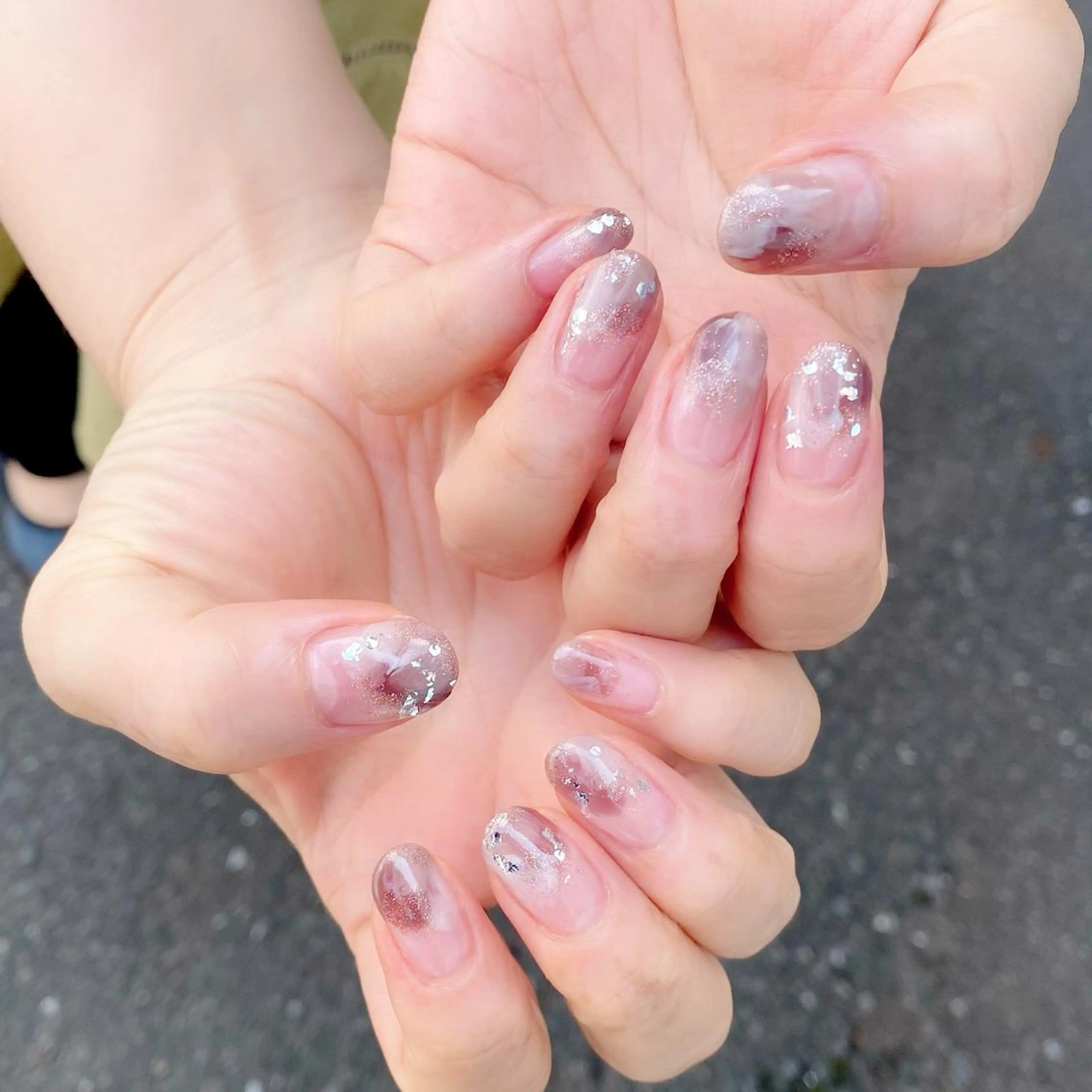 セミロング カラー パーマ ヘアアレンジ メンズ キッズ ネイル マツエク・マツパ アイブロウ アートネイル フットネイル キラキラネイル 大理石ネイル(マーブル) ニュアンスネイル Salon Ｋのネイルデザイン