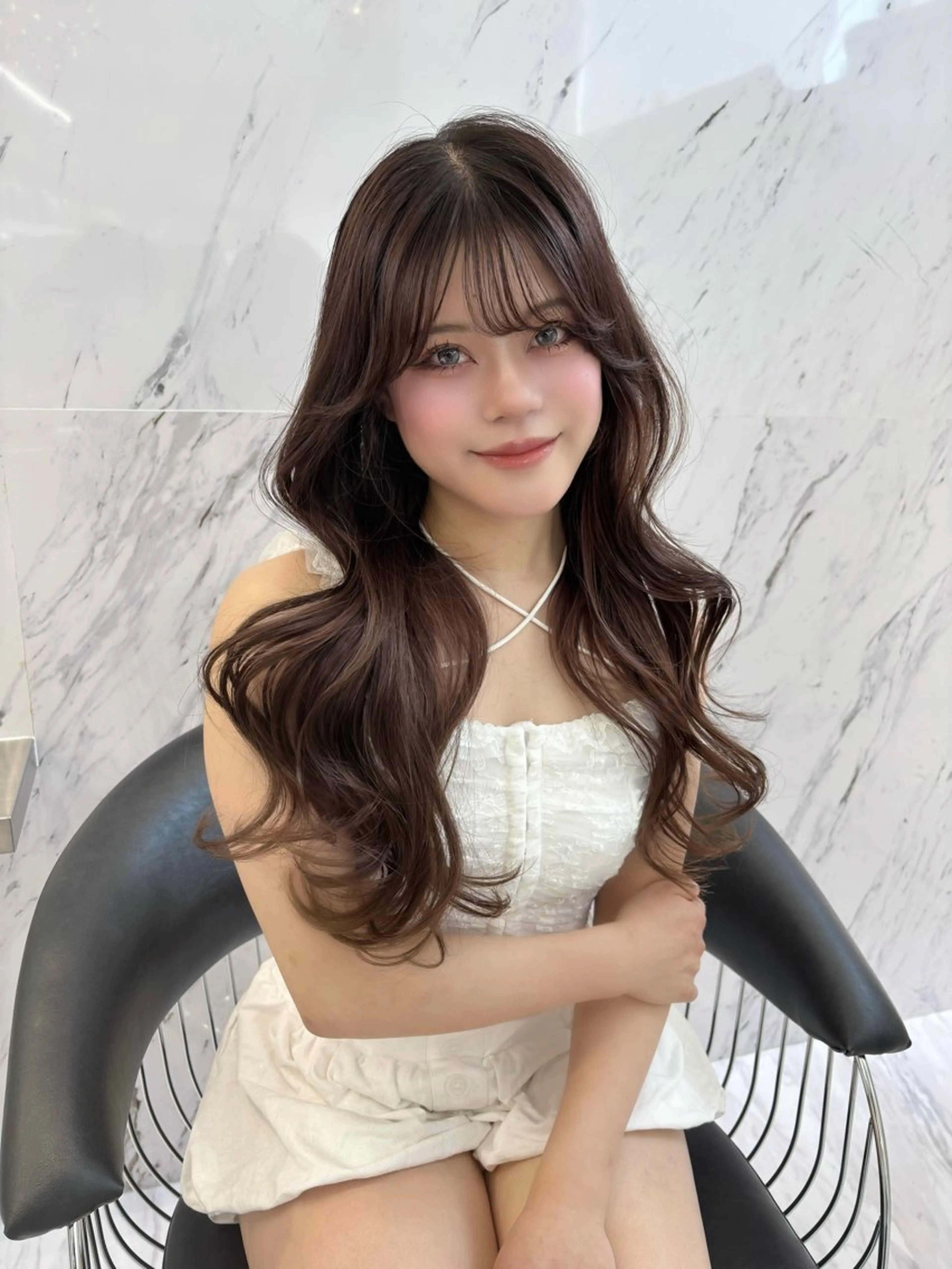 ロング カラー カット ヘアカラー ParveMix 🐾鳥取彩花のヘアスタイル