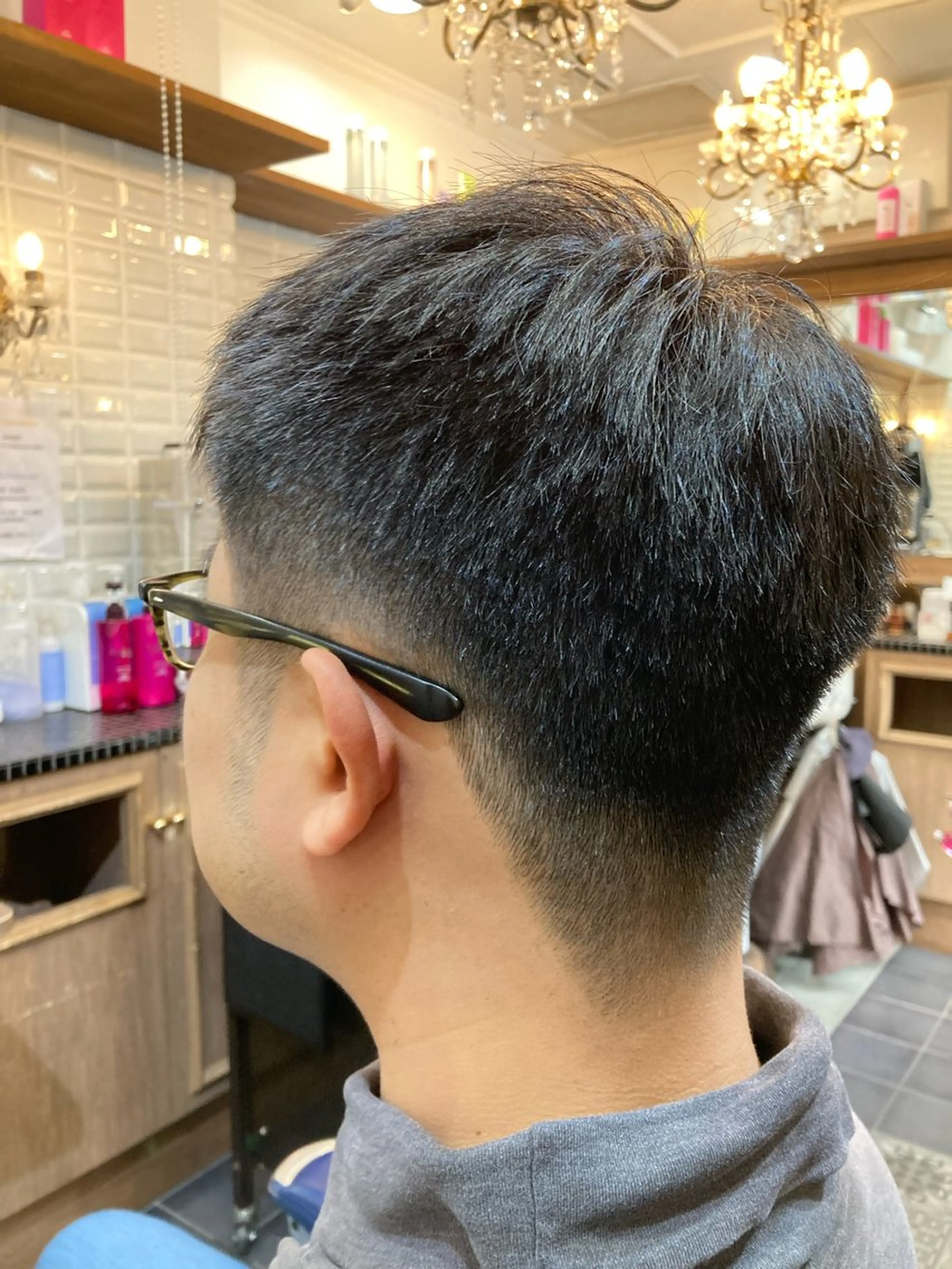 ショート メンズ 刈り上げ カット トリートメント ルピナス中田店長 山口大地のヘアスタイル