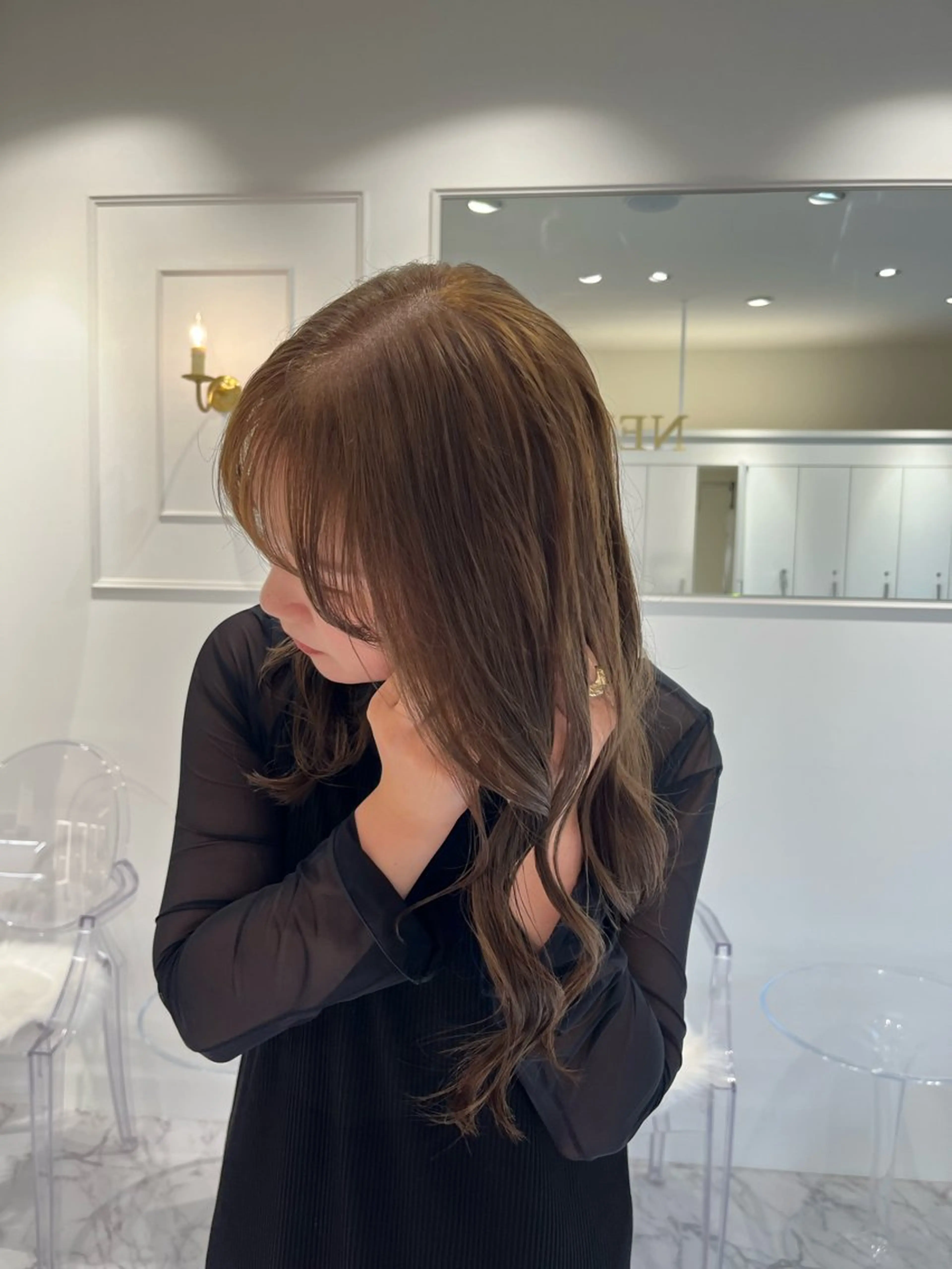 ロング カラー ヘアカラー ParveMix 🌝🫧山本 玲南のヘアスタイル