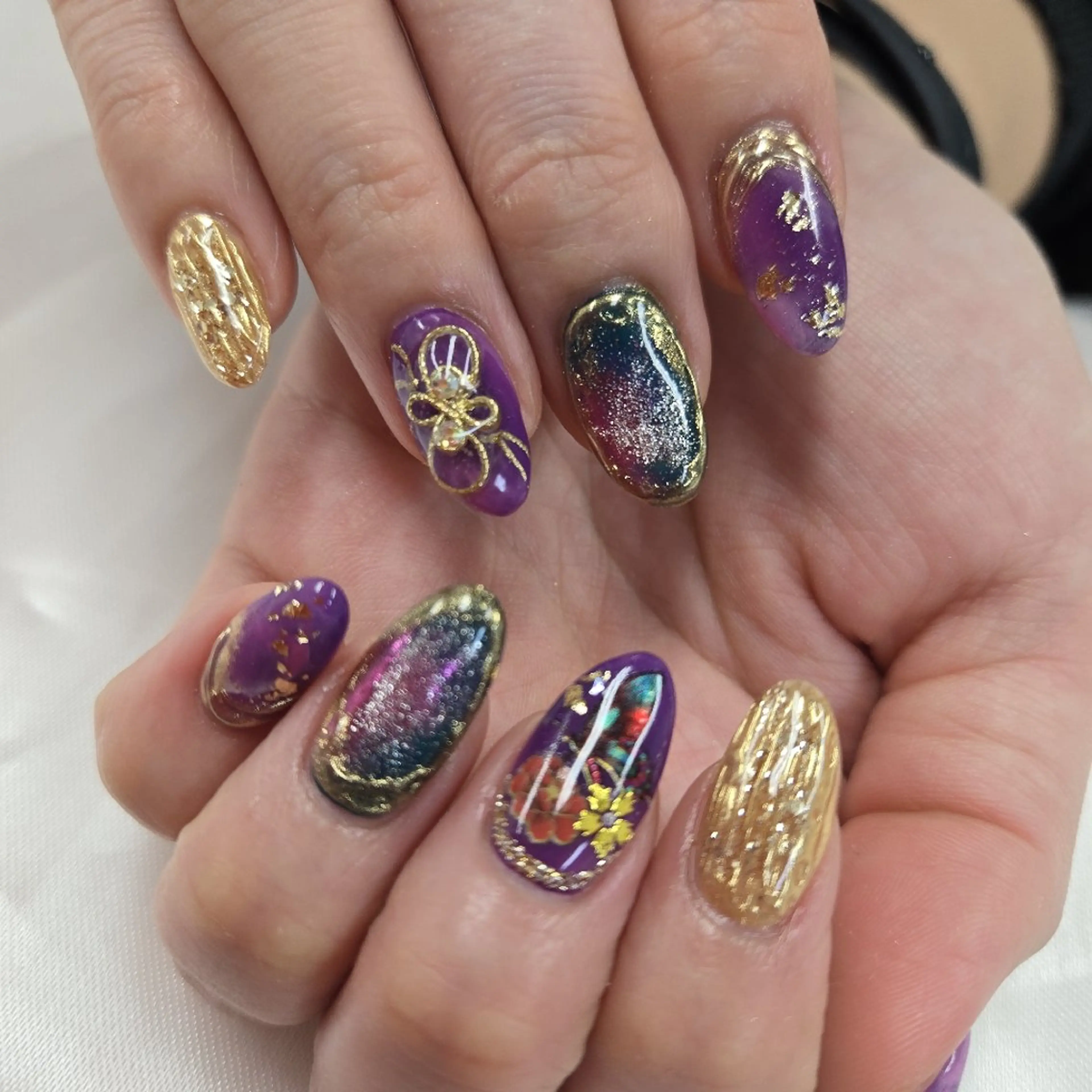 ネイル アートネイル オーロラネイル チークネイル ジェルネイル グラデーション ハンドネイル 河野ちえ (雑誌掲載サロン)のネイルデザイン