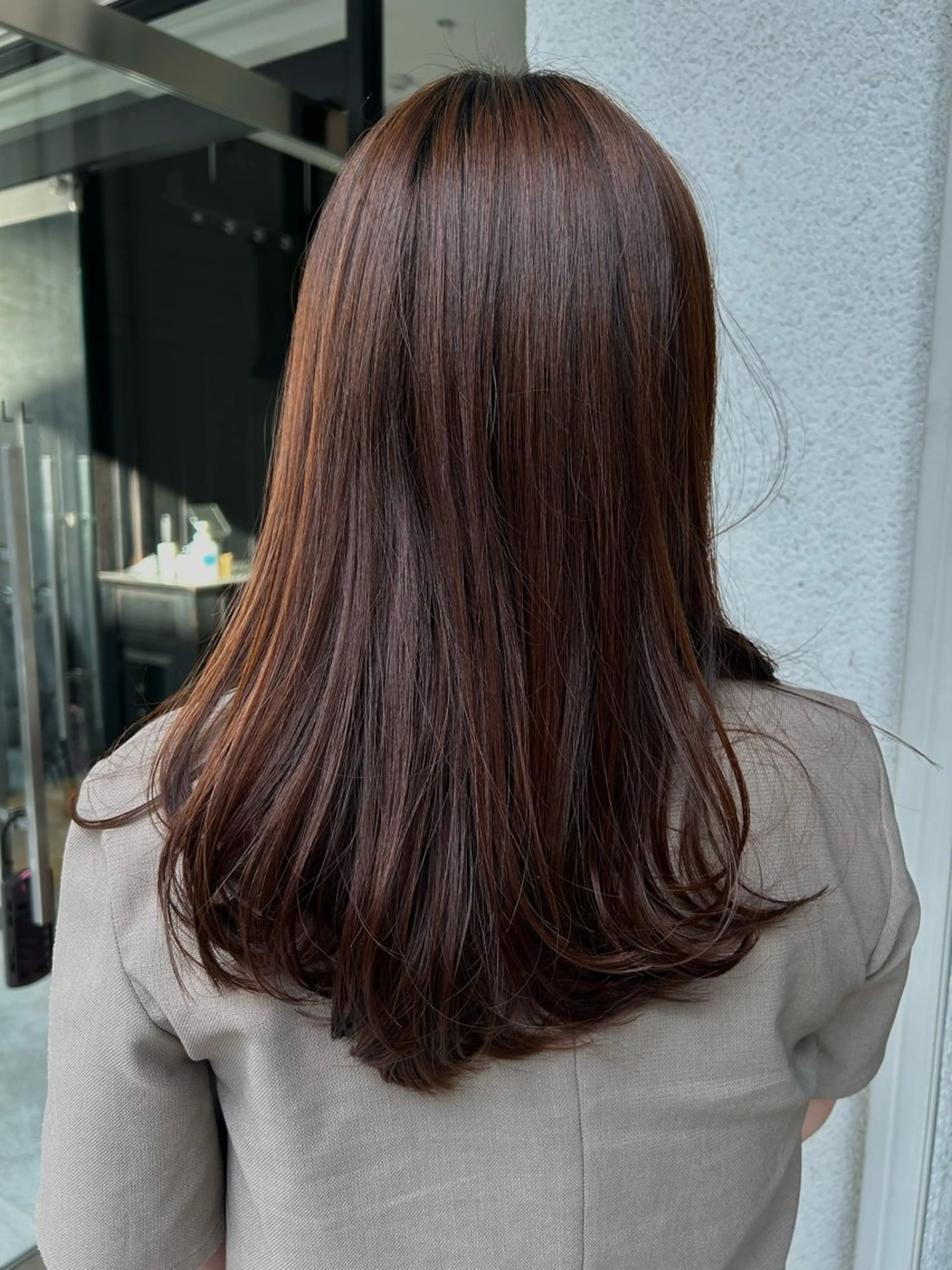 ロング カラー パーマ メンズ レイヤーカット 鈴木 乃愛のヘアスタイル