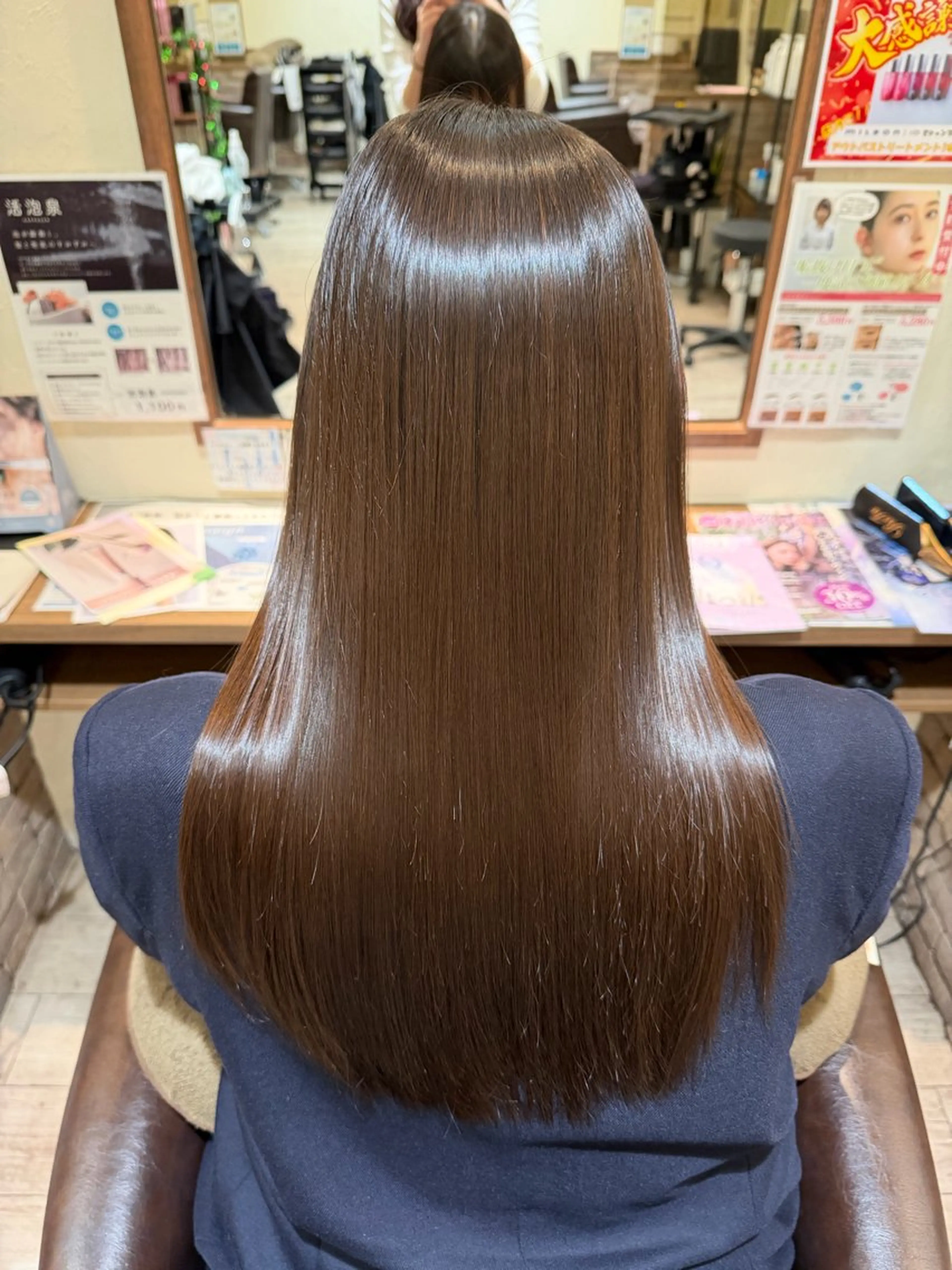 ロング 縮毛矯正 hairmake chou-chou所属・大嶋 煌のヘアスタイル