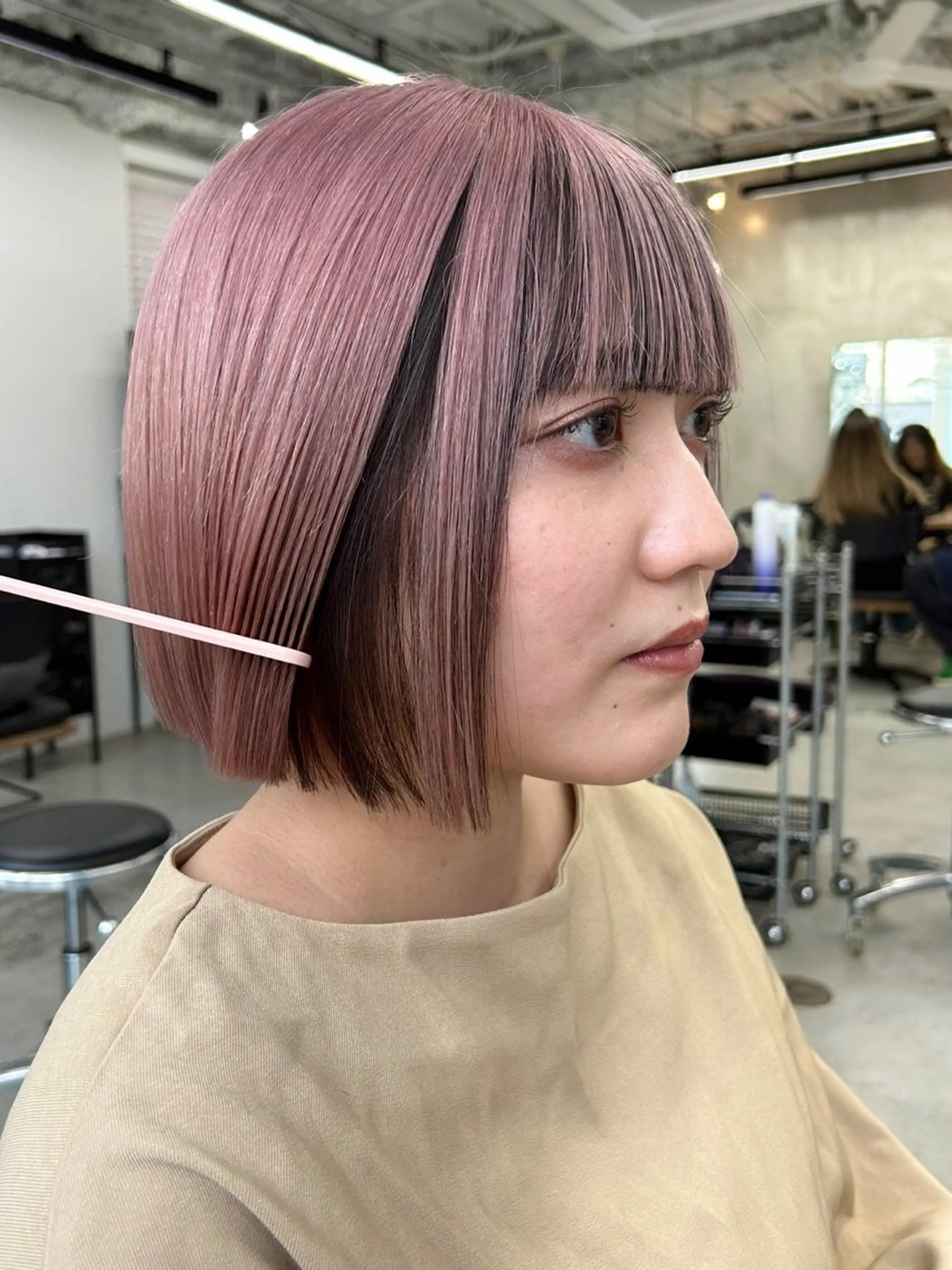 ショート カラー ヘアアレンジ ヘアカラー トリートメント 韓国/ハイトーン/ ボブ🎀MIKU🎀のヘアスタイル