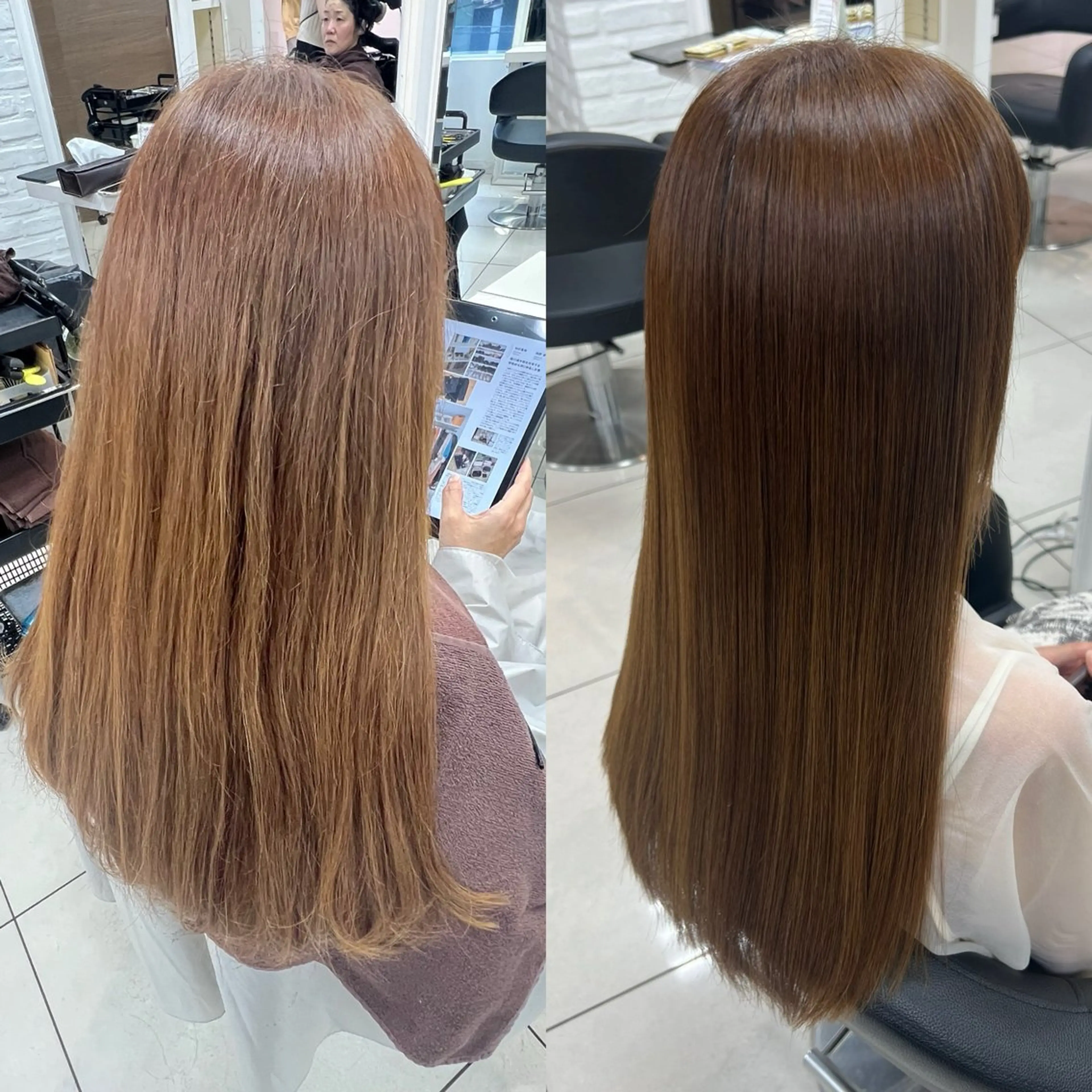 ロング パーマ カット 縮毛矯正 トリートメント 染野 匠のヘアスタイル