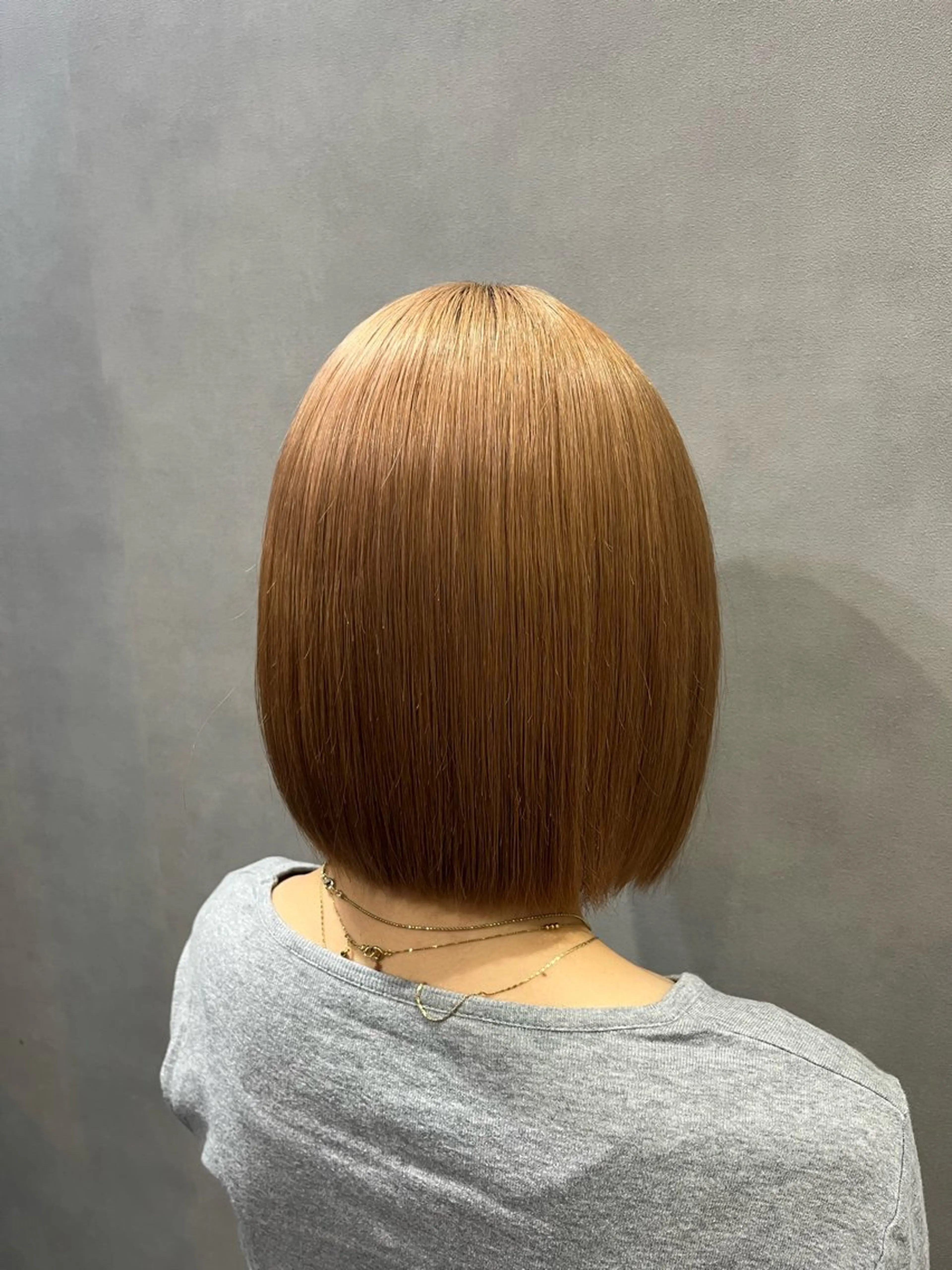 ミディアム 酸性ストレート ヘアカラー トリートメント 透明感カラー/パーマ 🌀アオノアユミのヘアスタイル