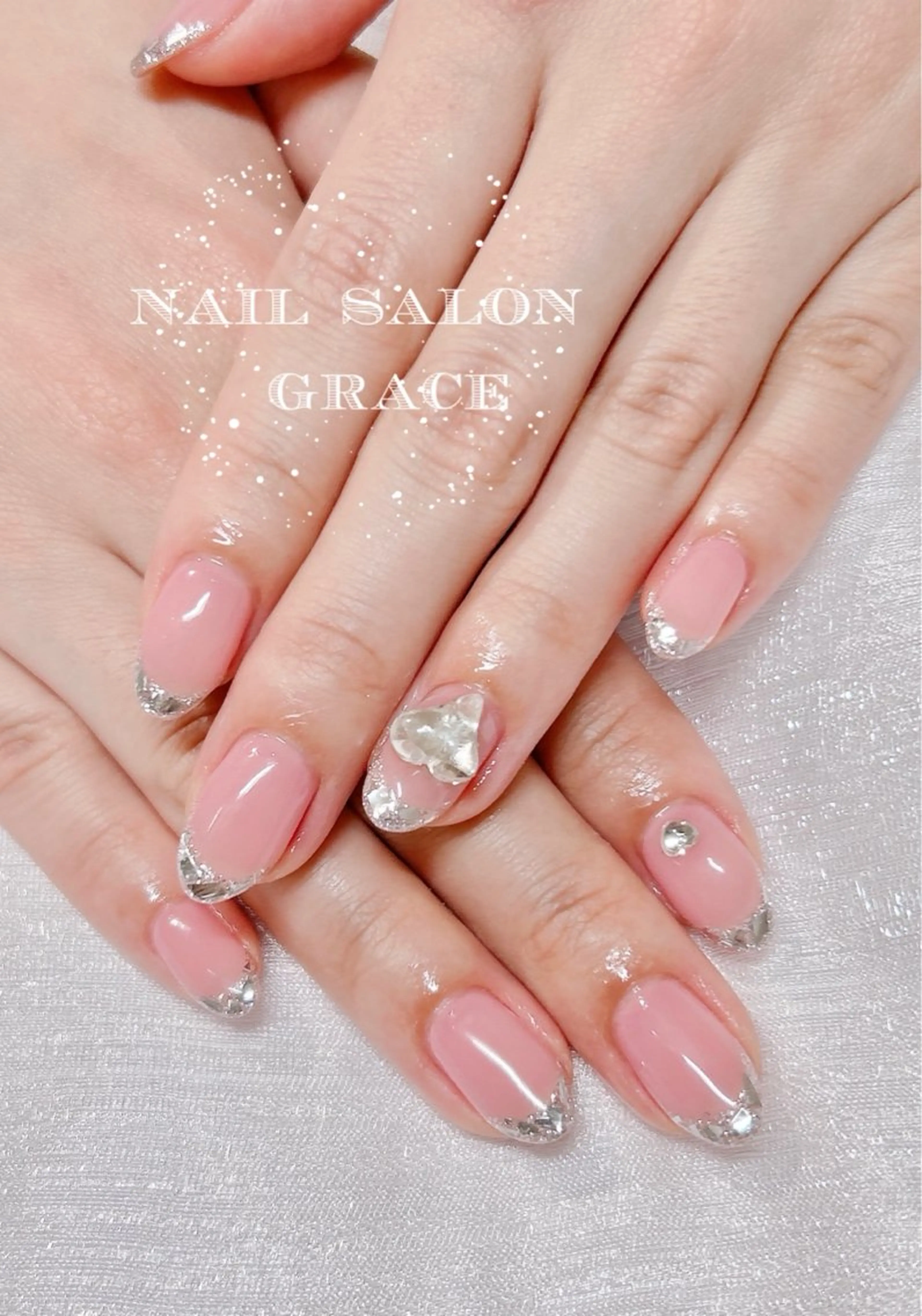 ネイル フレンチネイル ガラスフレンチ ハンドネイル nailsalon GRACE所属・GRACE nailのネイルデザイン