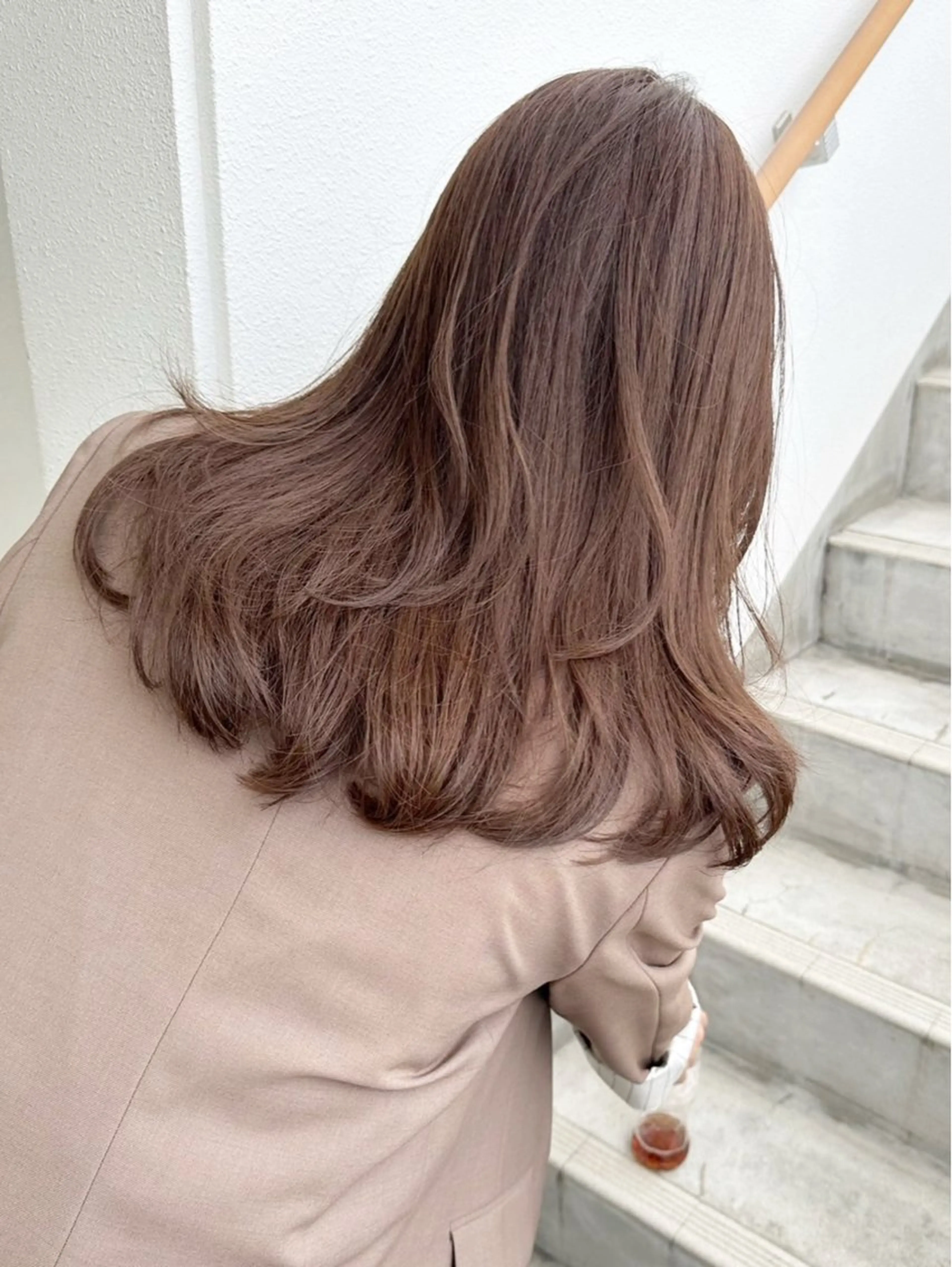 ロング カラー ヘアアレンジ ベージュカラー ブリーチ ブラウンカラー ケアブリーチ ココアブラウン ヘアカラー lani 天神大名/ブリーチのヘアスタイル