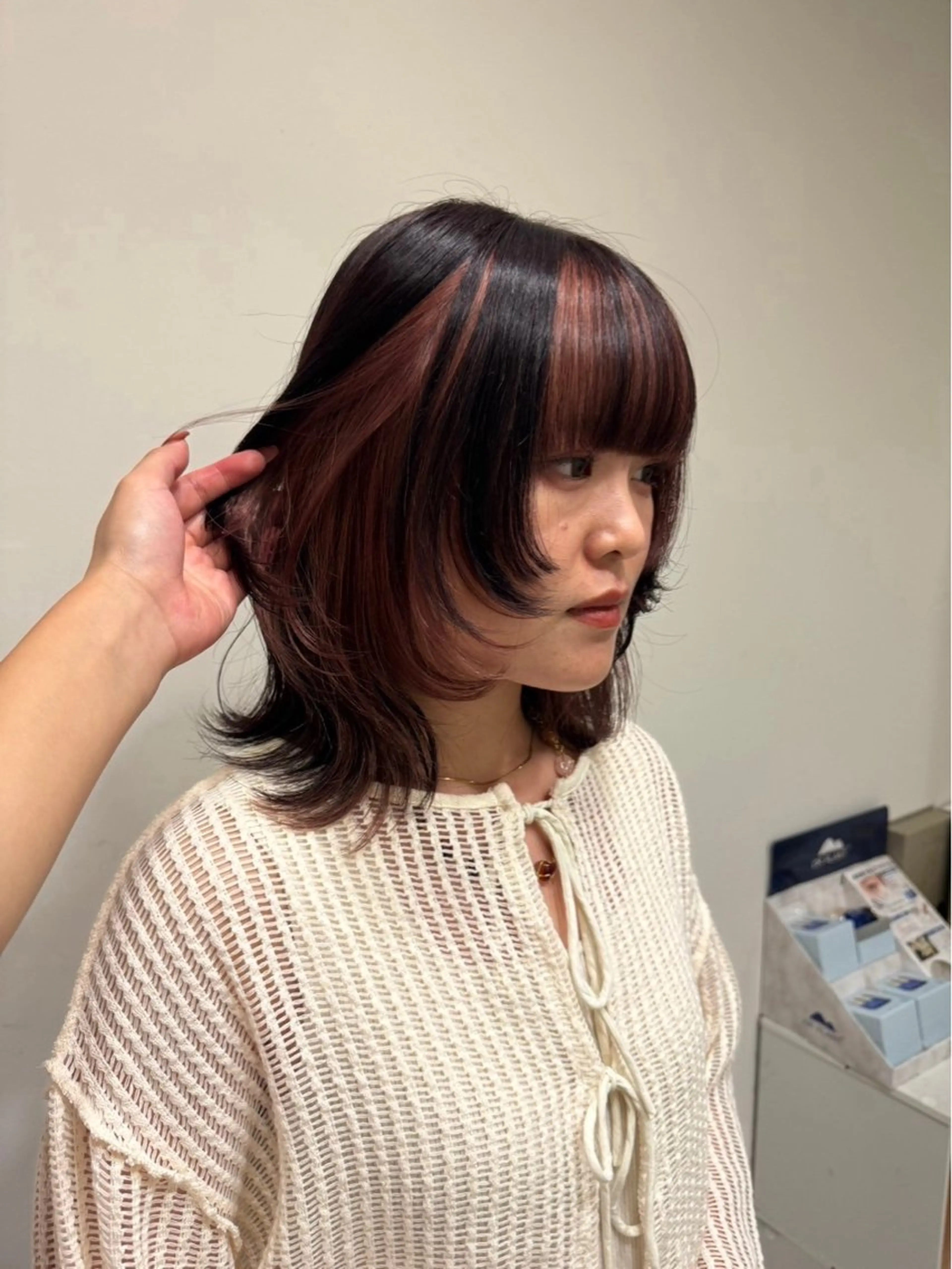 ミディアム カラー カット ヘアカラー トリートメント アスカ/ 武庫之荘美容室のヘアスタイル