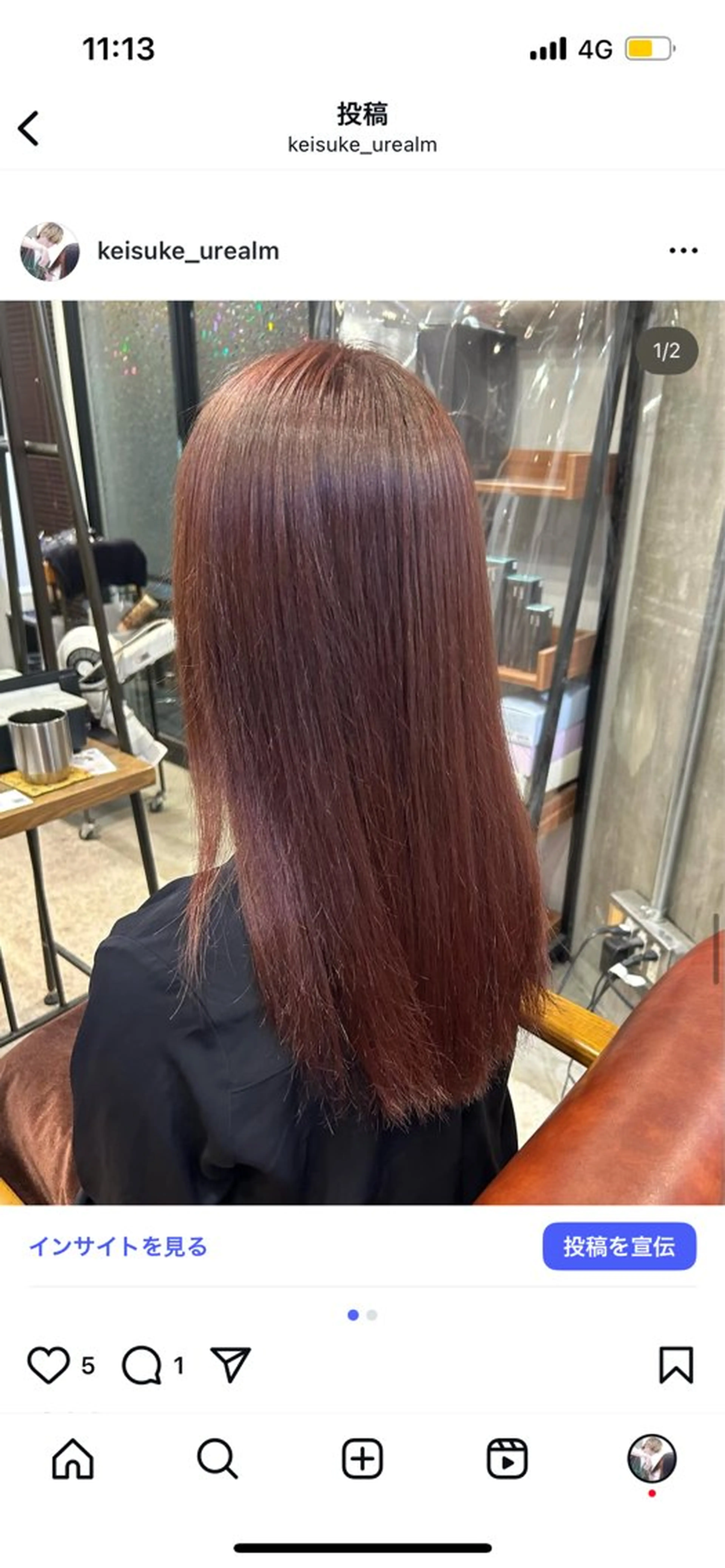 セミロング 渡部 恵佑のヘアスタイル