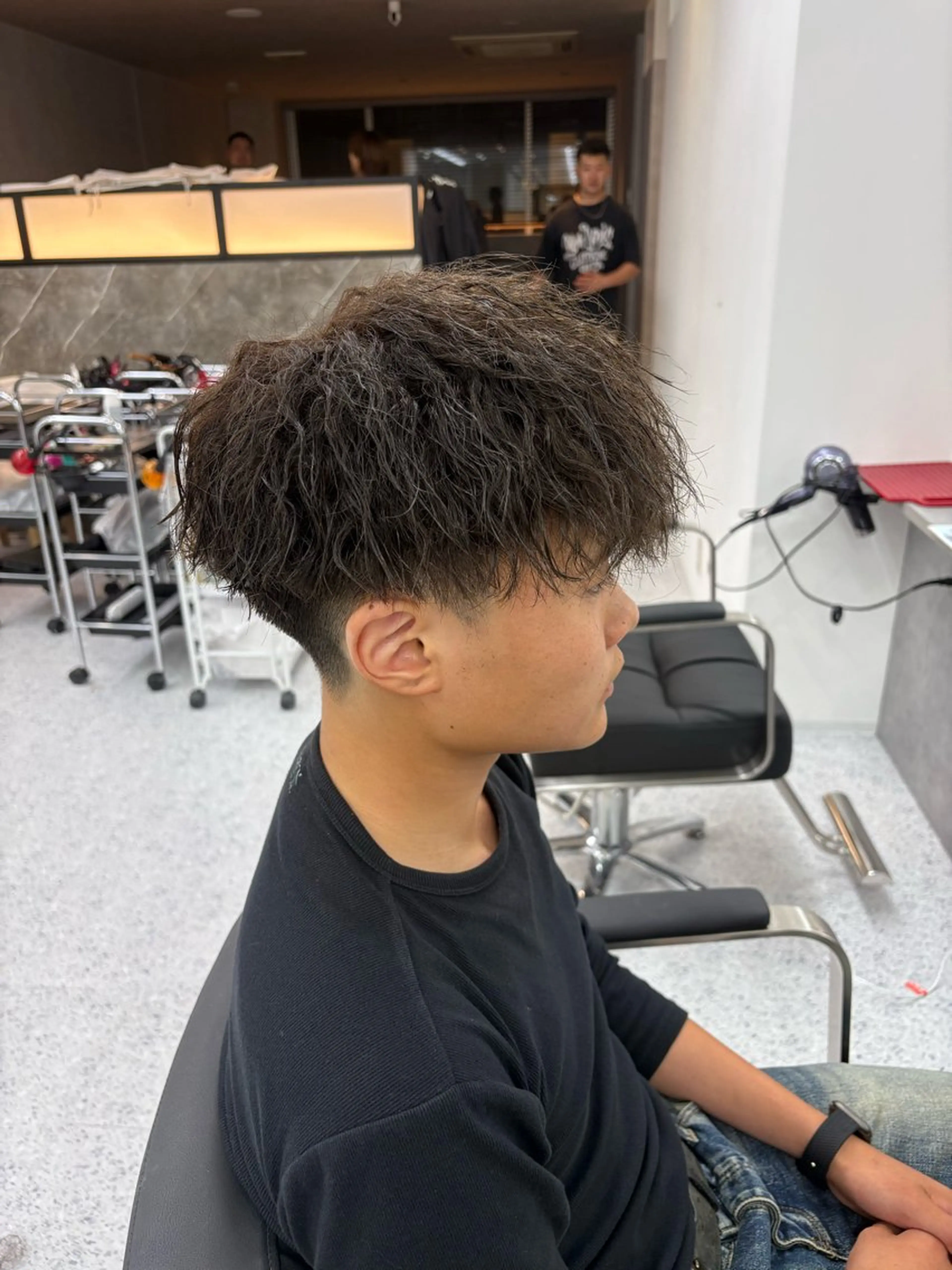 パーマ メンズ カット パーマ 笹江 瑞穂のヘアスタイル