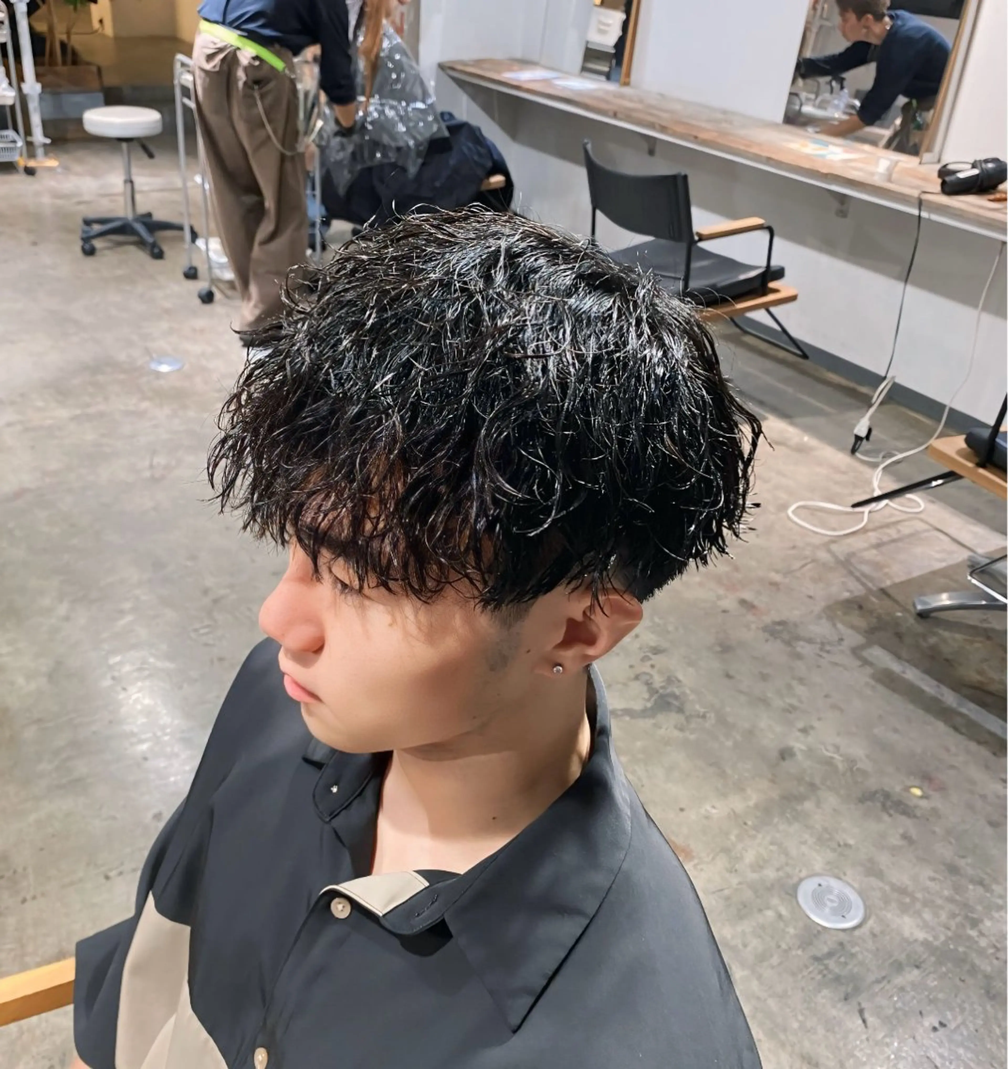 パーマ メンズ メンズパーマ 波巻きパーマ メンズパーマ 特化/中川拓也のヘアスタイル