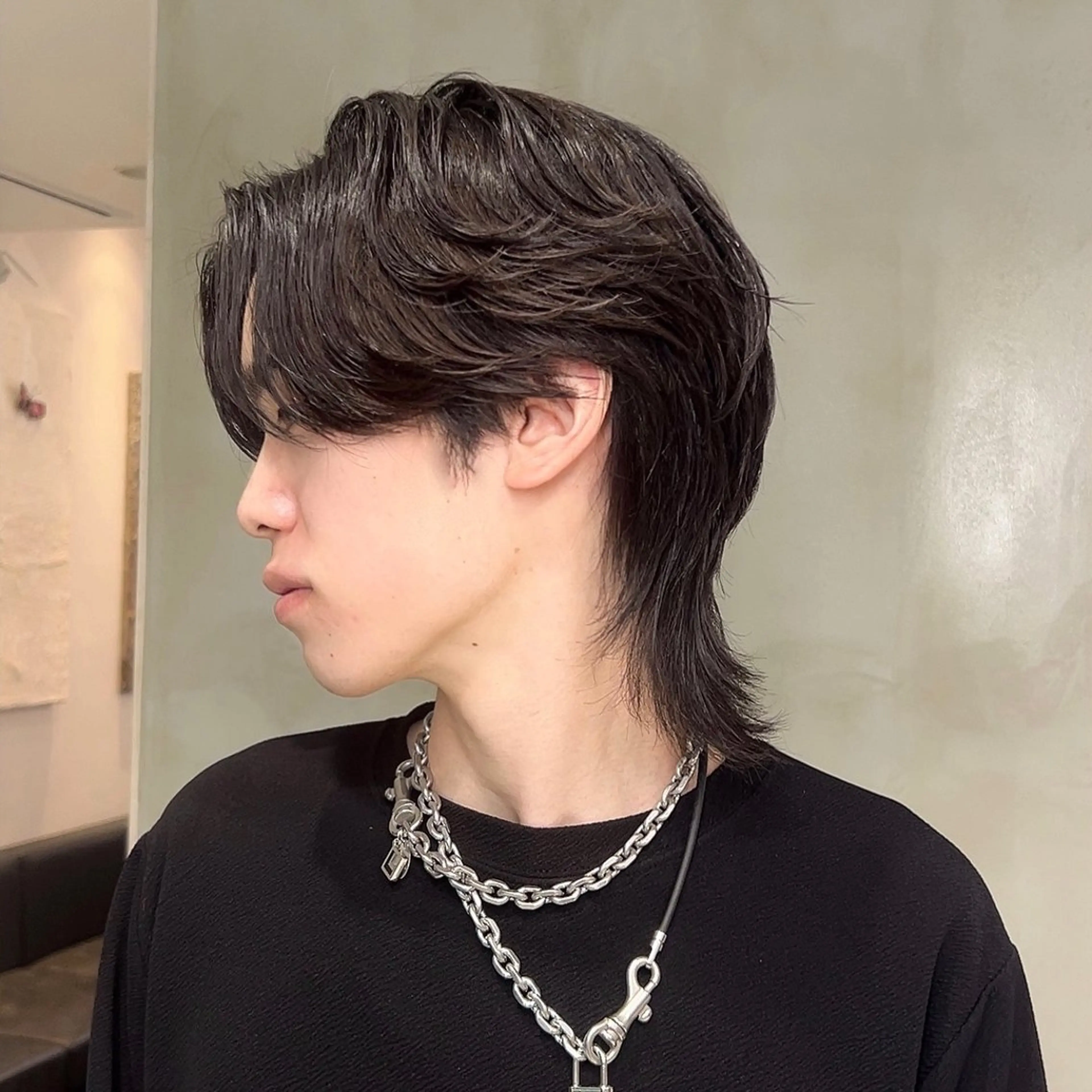 ミディアム パーマ メンズ カット パーマ 岡田大志🇰🇷 中/韓メンズヘアのヘアスタイル